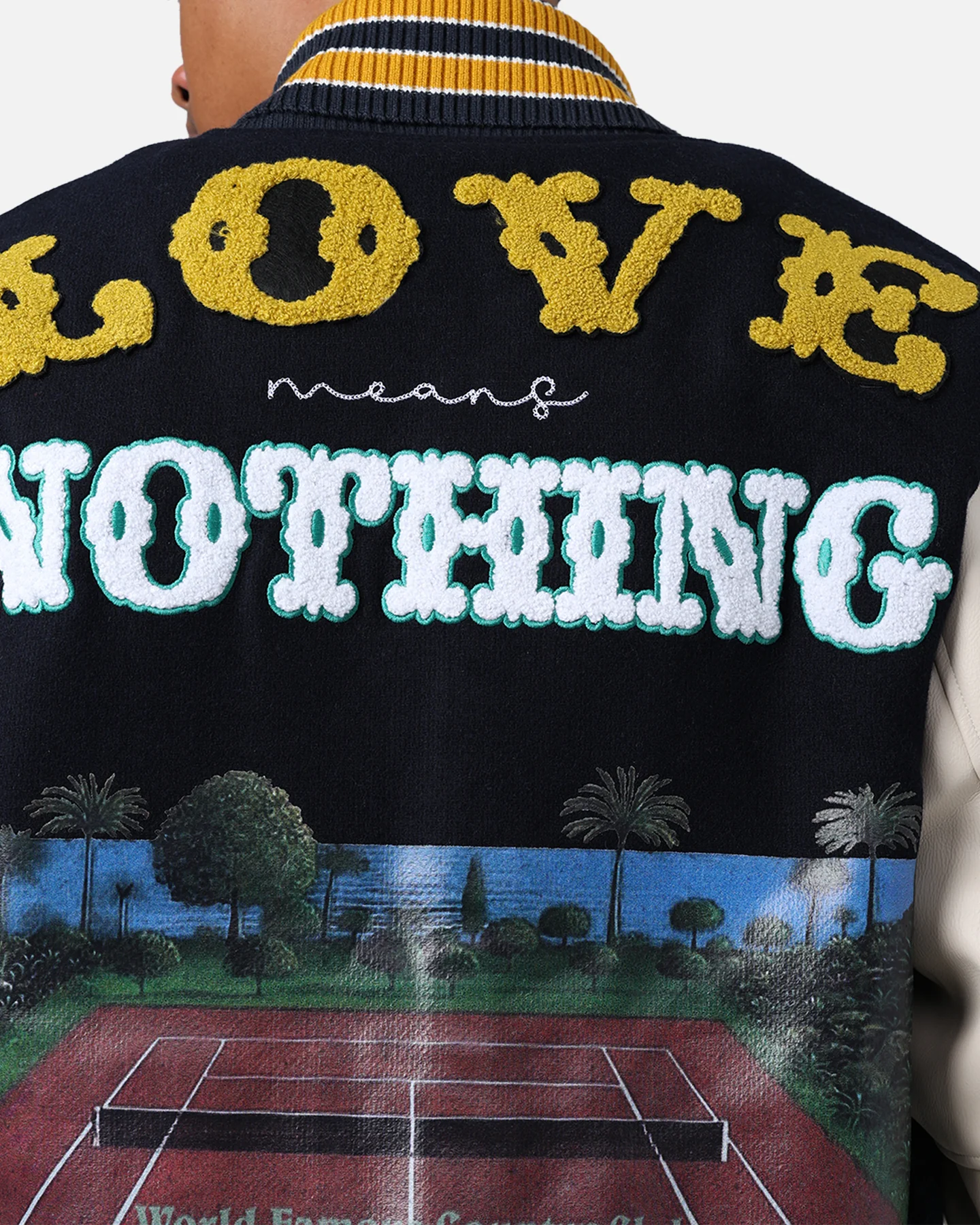 Lifted Anchors "Kournikova" Varsity Tennis Jacket Deep Navy - Image 8