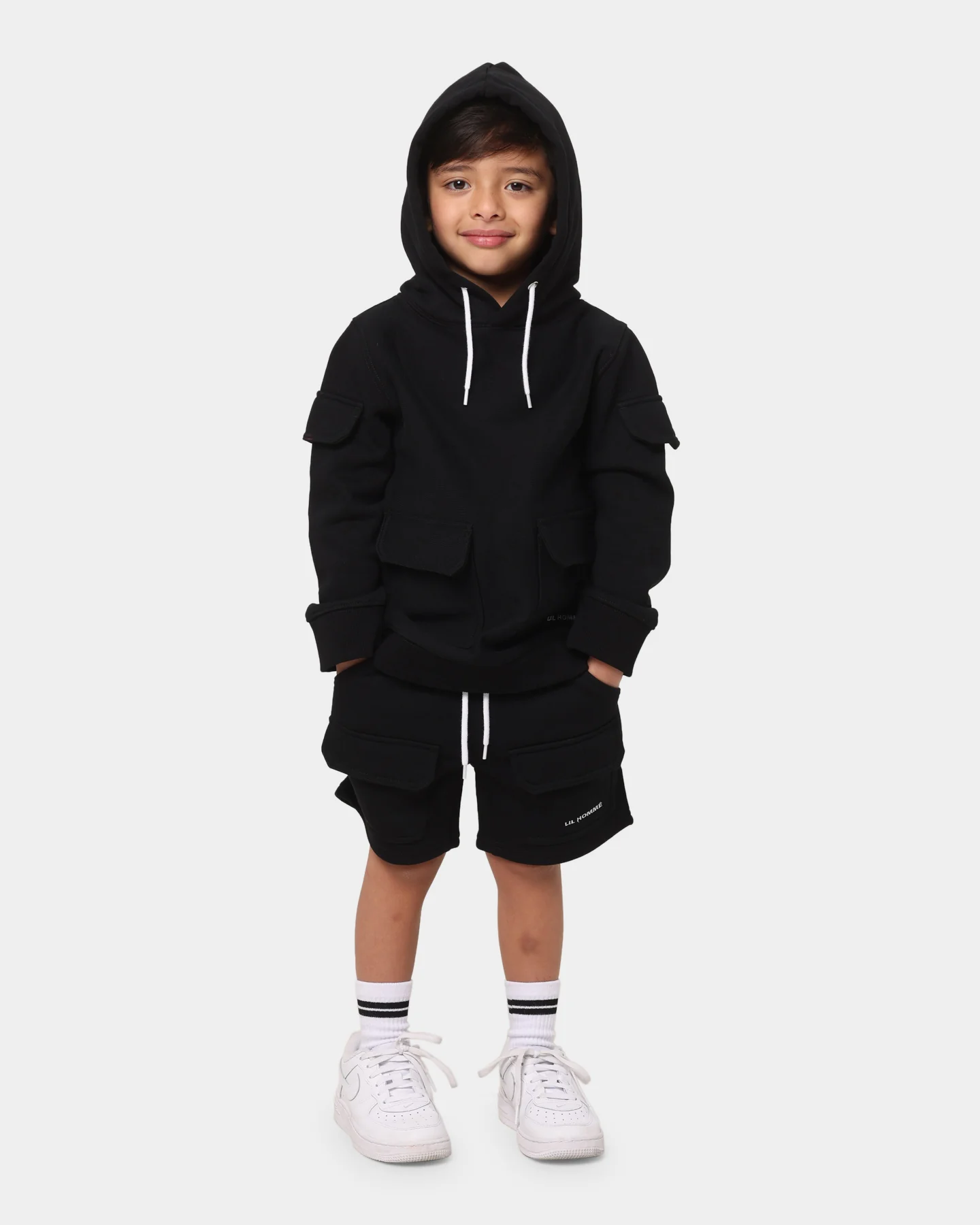 Lil Homme Kid's Dominateur Cargo Shorts Light Marle - Image 2