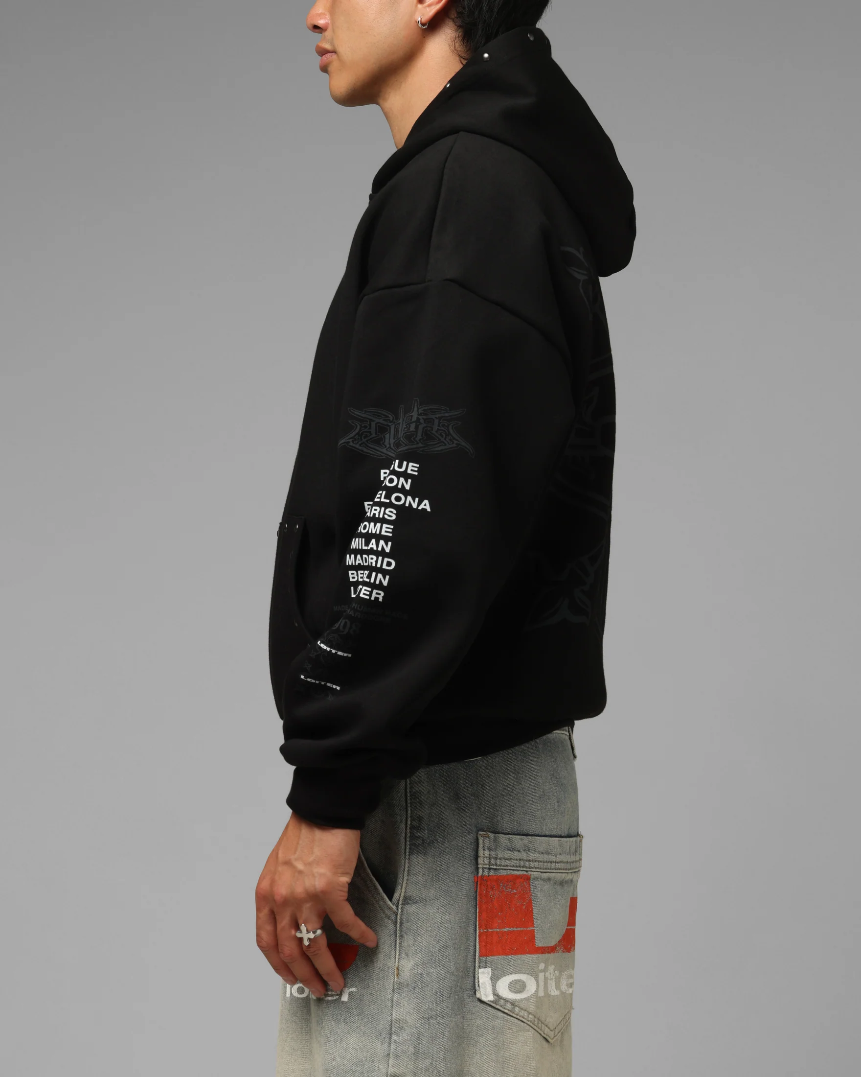 Loiter Blade Hoodie Black - Image 5