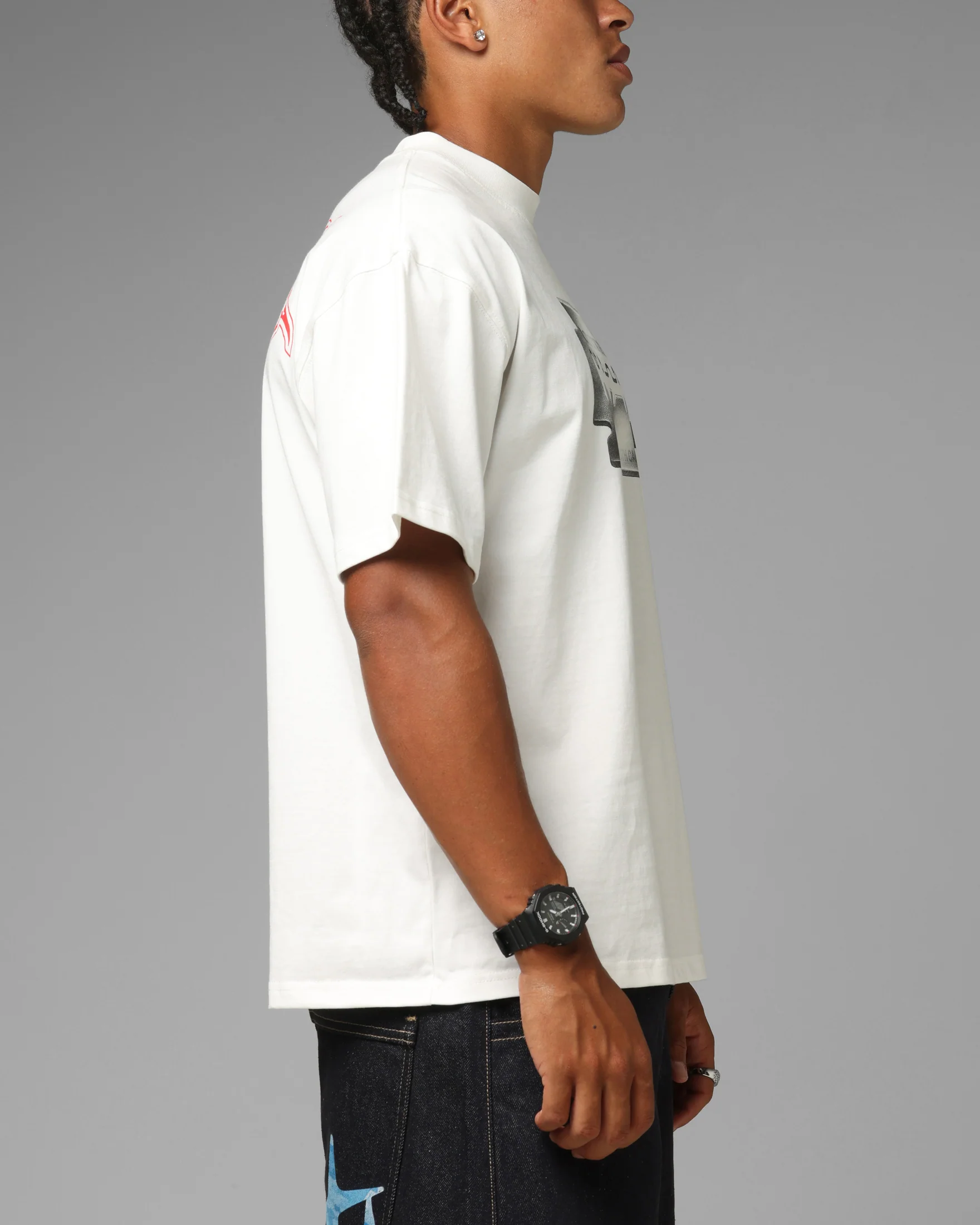 Loiter Blade T-Shirt Off White - Image 5