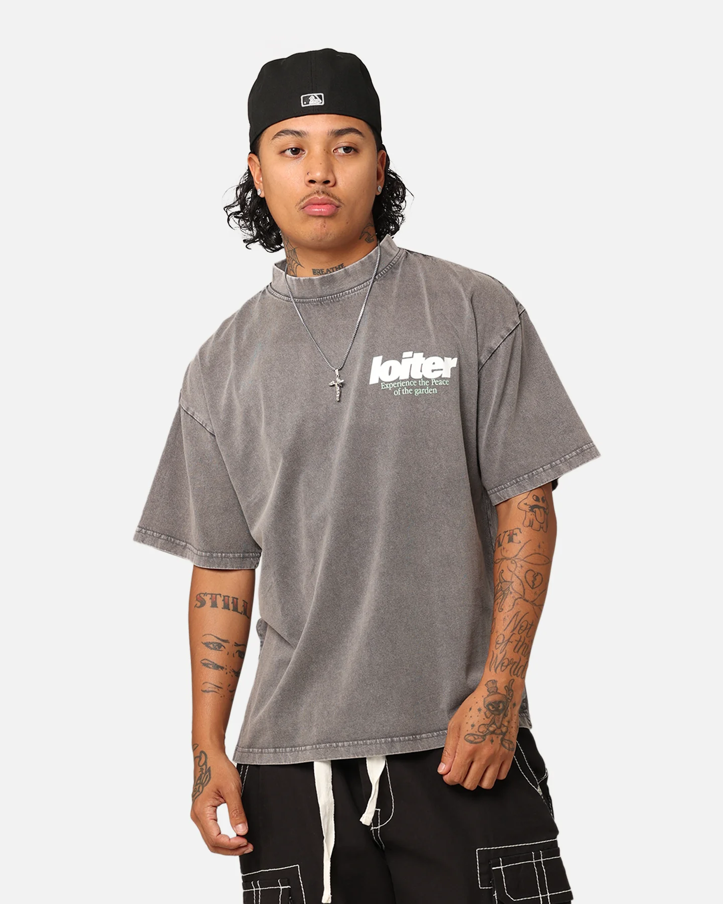 Loiter Bonsai T-Shirt Charcoal - Image 2