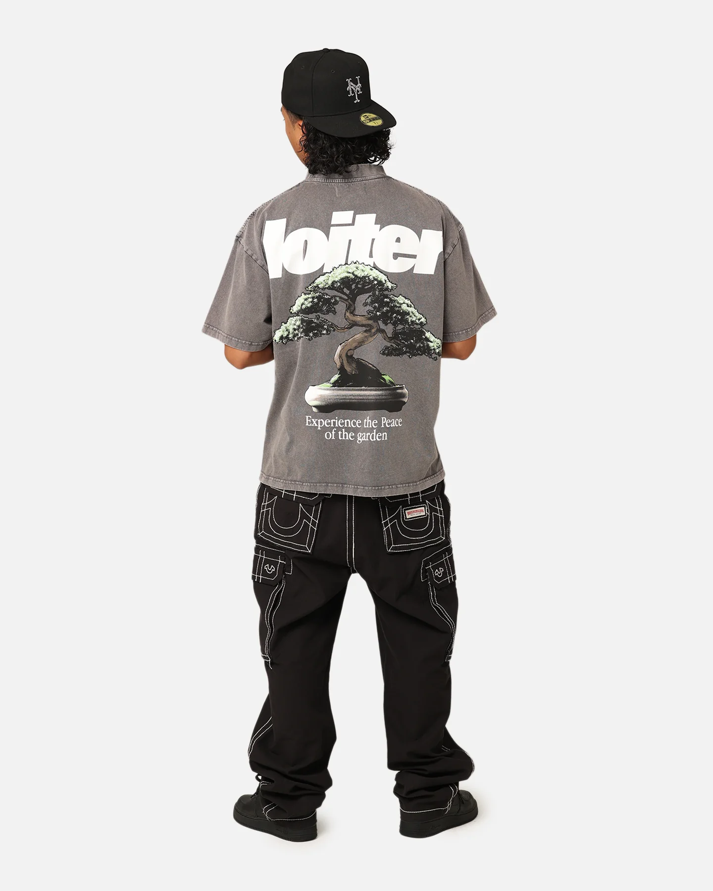 Loiter Bonsai T-Shirt Charcoal - Image 3