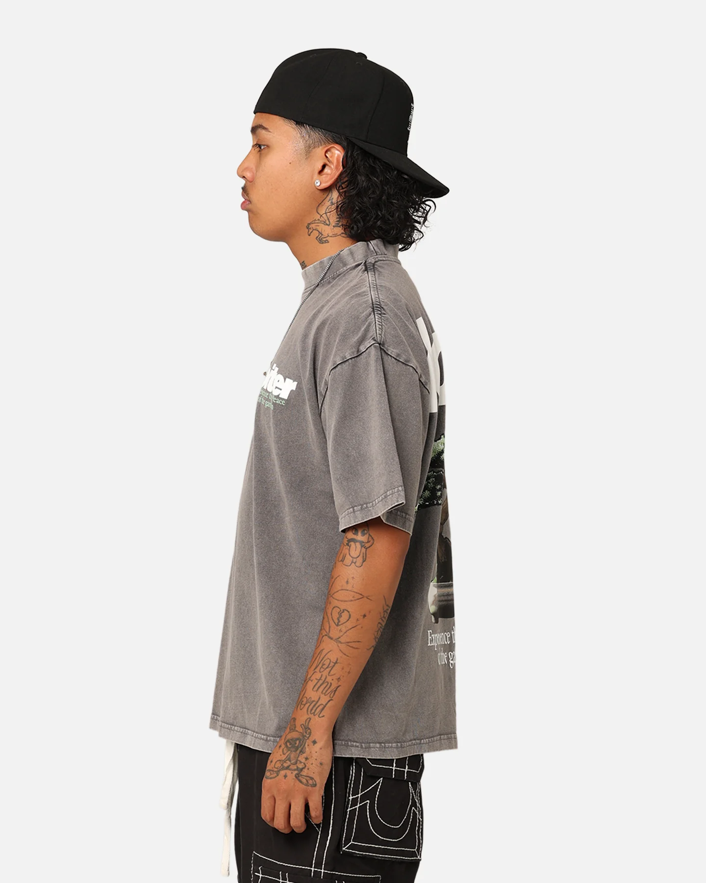 Loiter Bonsai T-Shirt Charcoal - Image 7