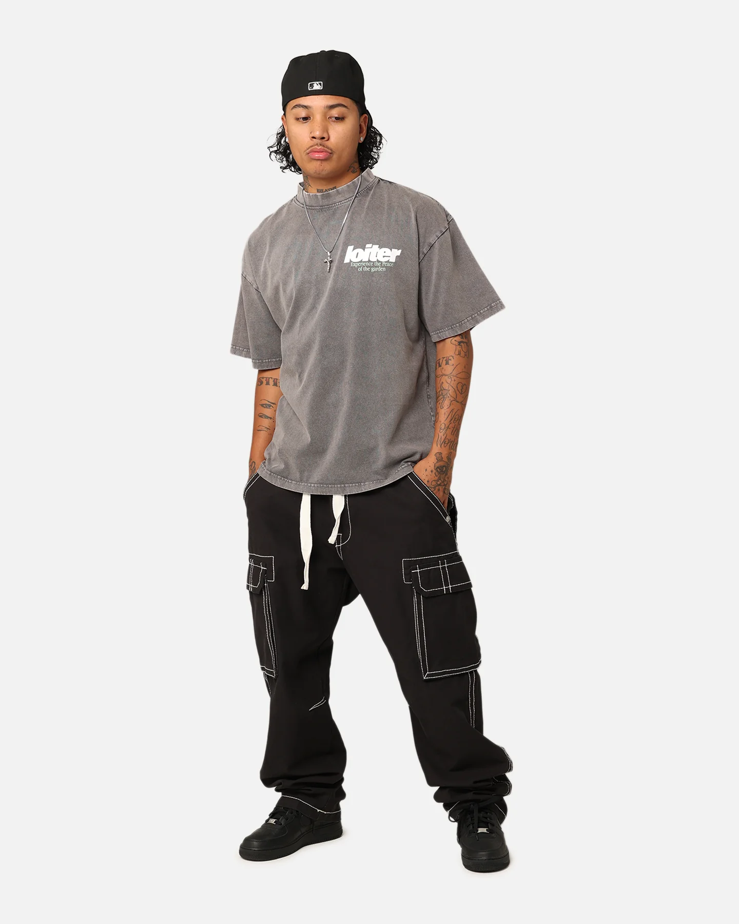 Loiter Bonsai T-Shirt Charcoal - Image 8