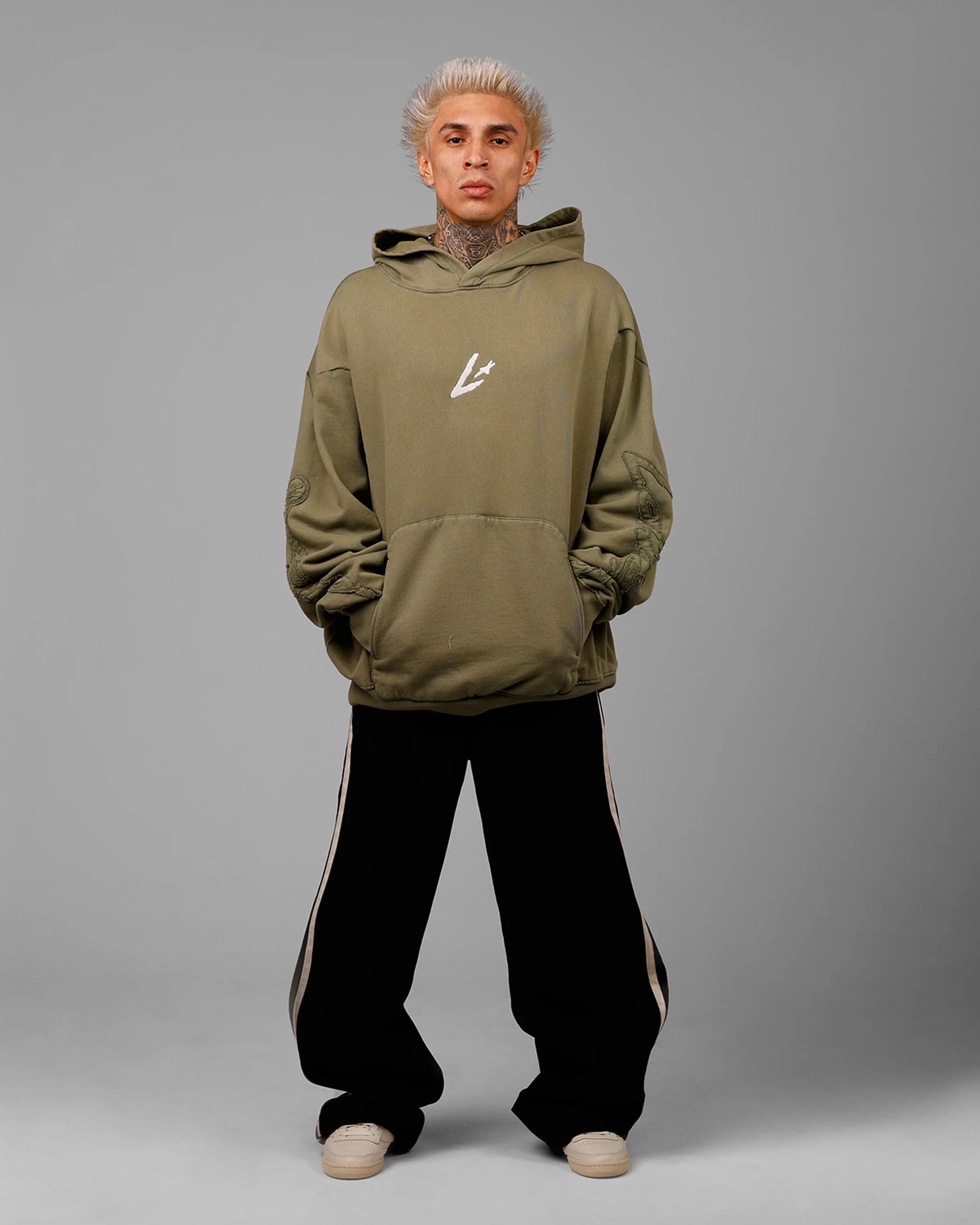 Loiter Dune Hoodie Khaki Green - Image 3