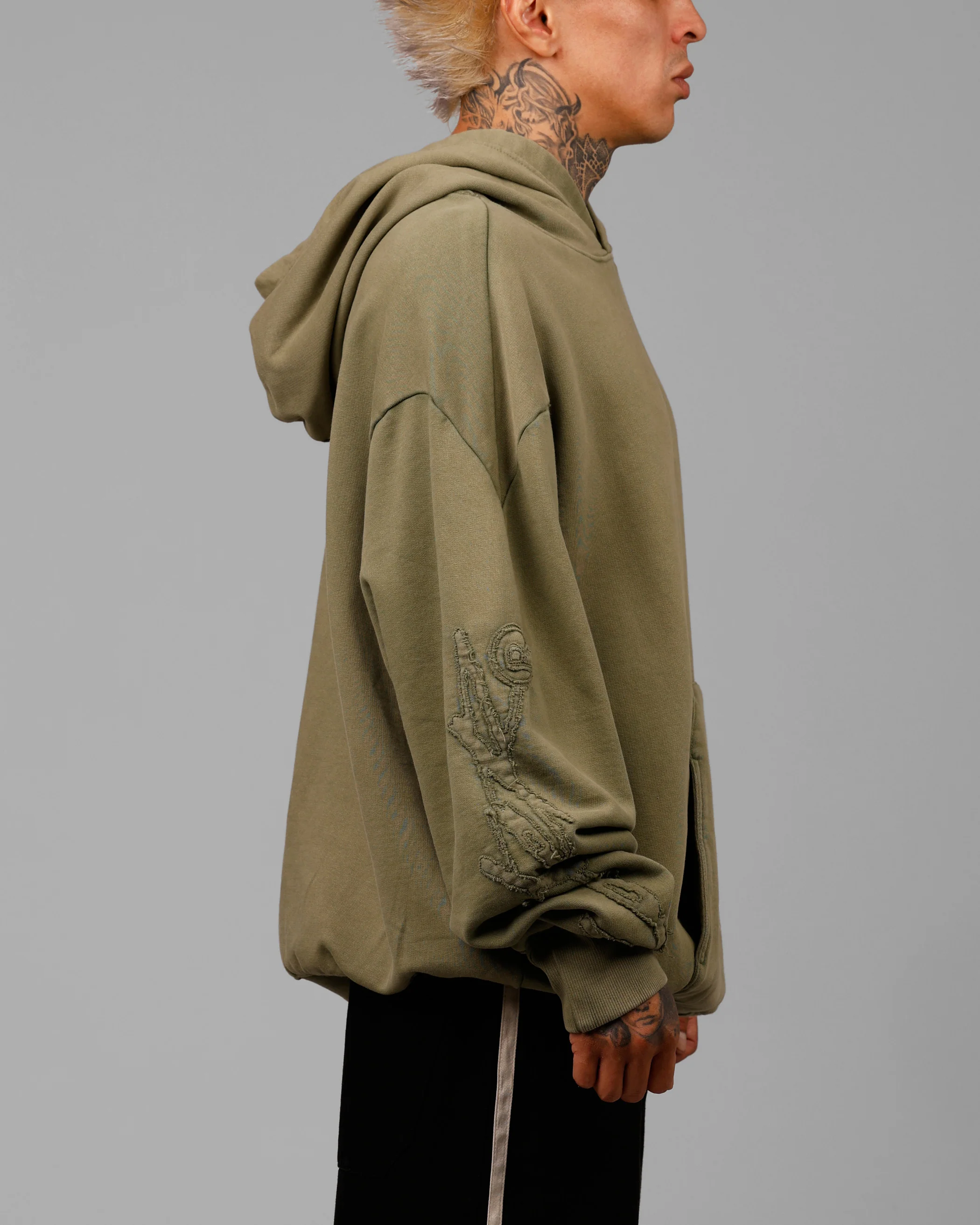 Loiter Dune Hoodie Khaki Green - Image 4