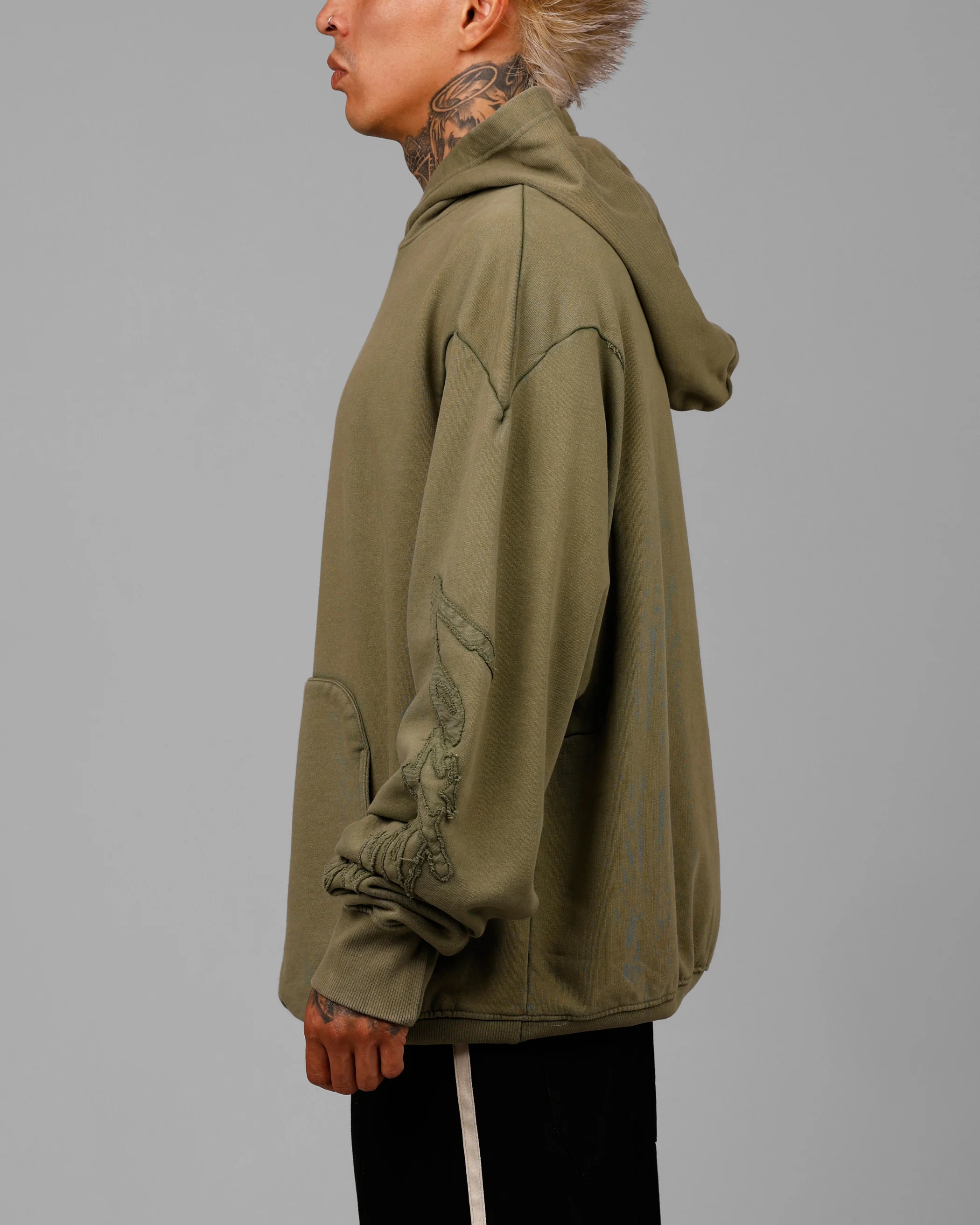 Loiter Dune Hoodie Khaki Green - Image 5