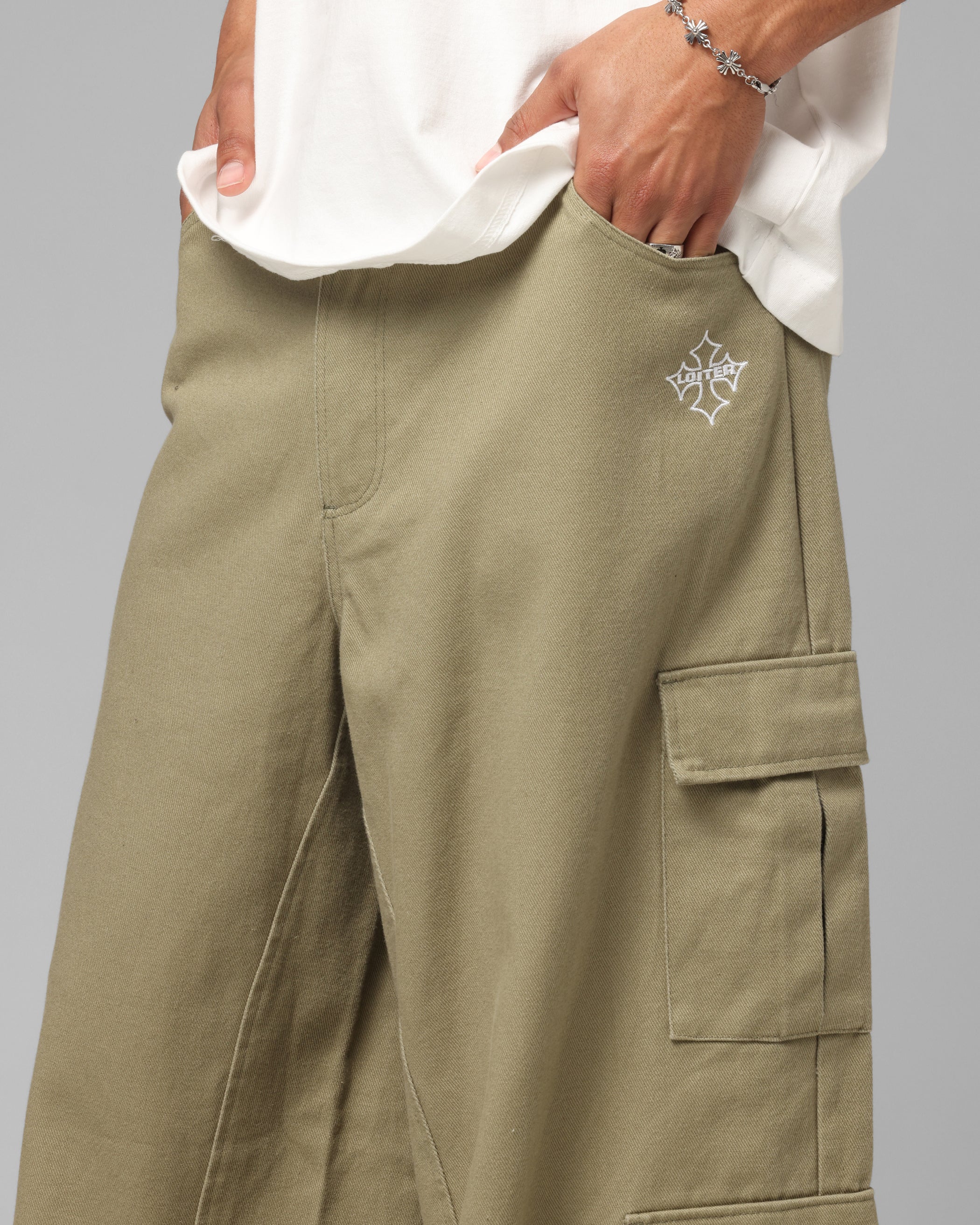 Loiter F-16 Balloon Cargo Pants Khaki - Image 3