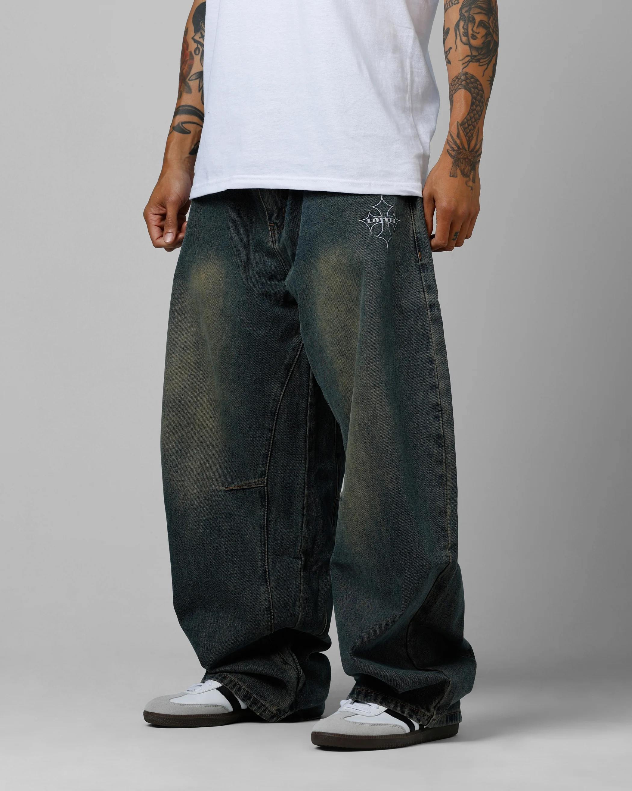 Loiter F-16 Balloon Jeans Dirty Blue - Image 4