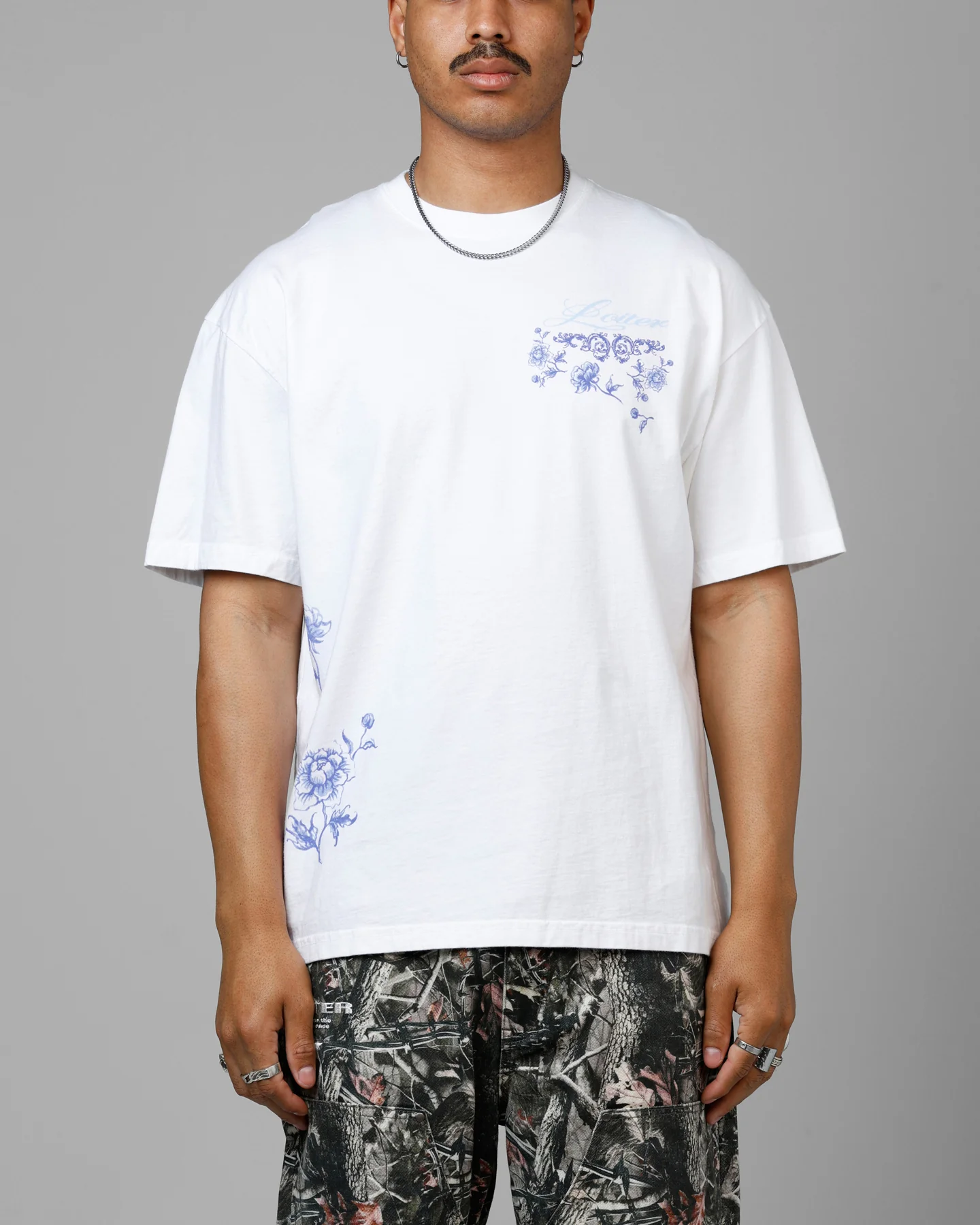 Loiter Fine China Heavyweight T-Shirt White - Image 2