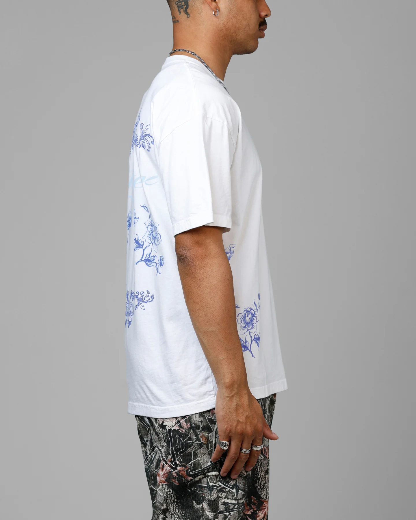 Loiter Fine China Heavyweight T-Shirt White - Image 4