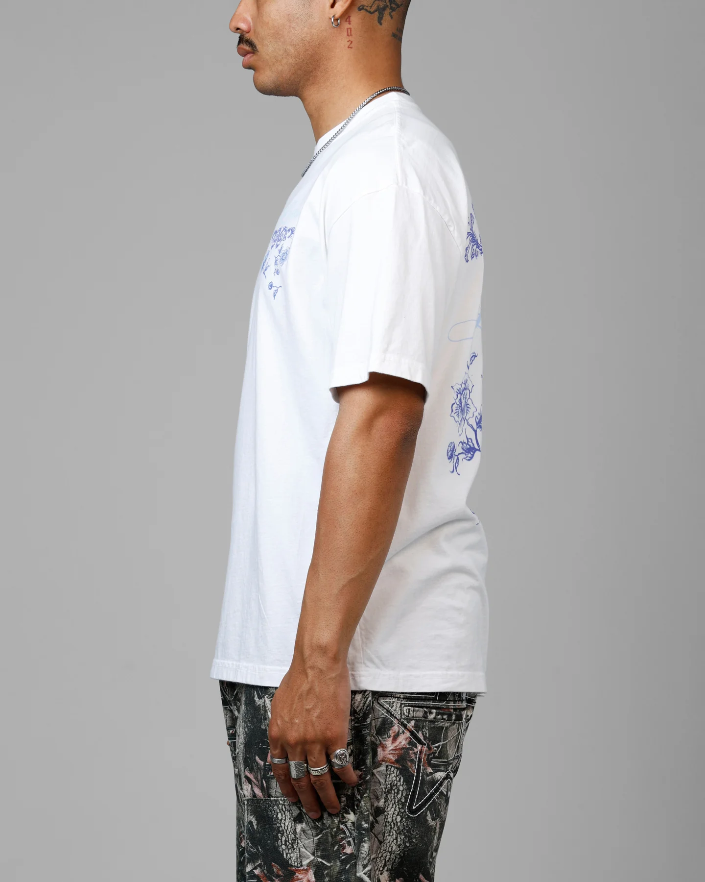 Loiter Fine China Heavyweight T-Shirt White - Image 5