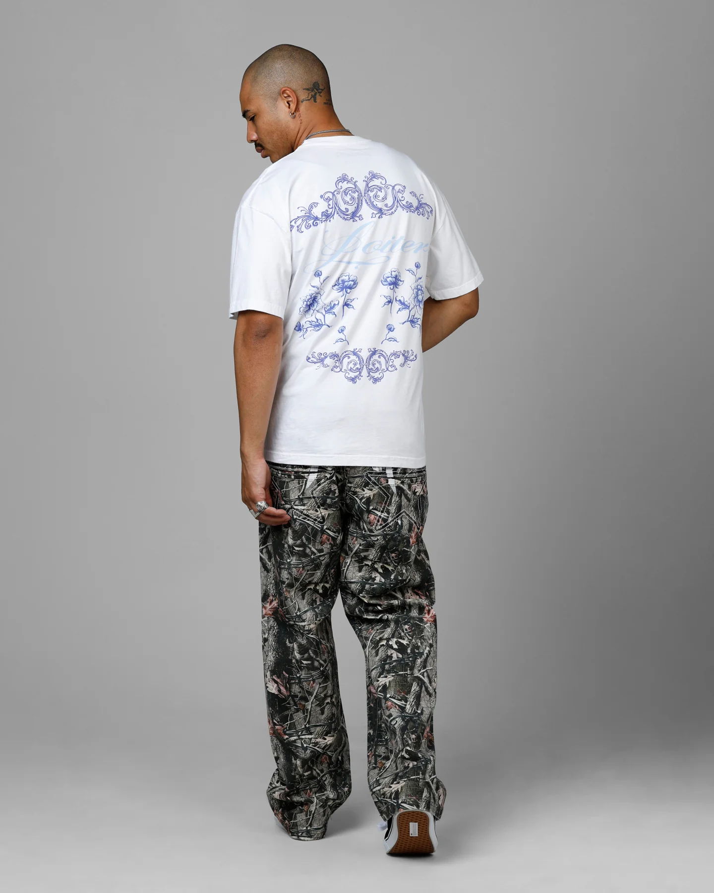 Loiter Fine China Heavyweight T-Shirt White - Image 6