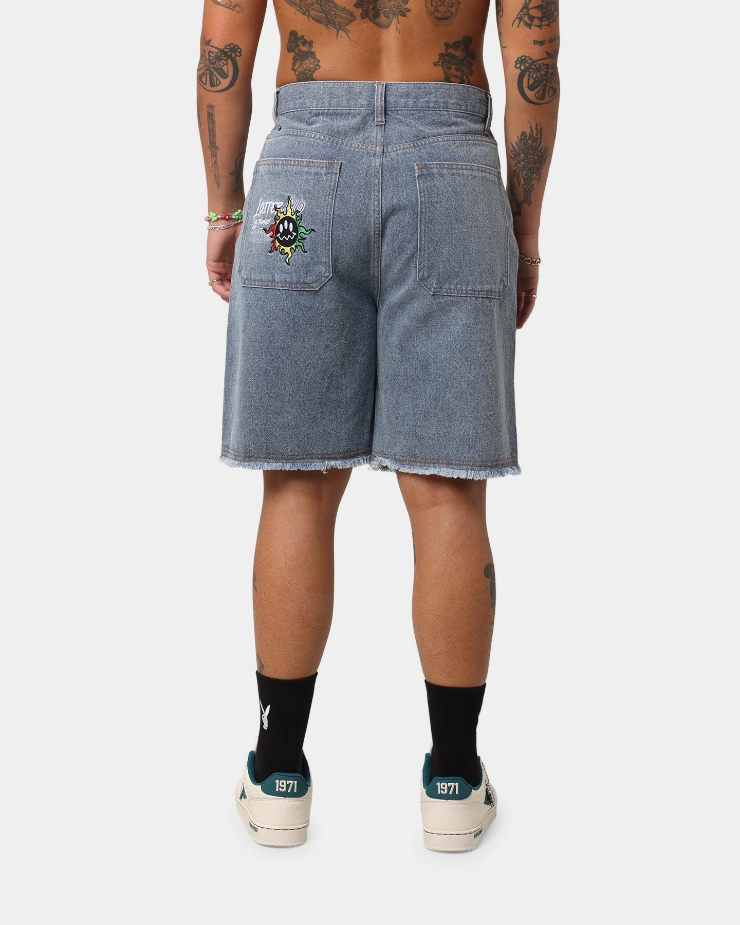 Loiter Freedom Skate Denim Shorts Blue - Image 5