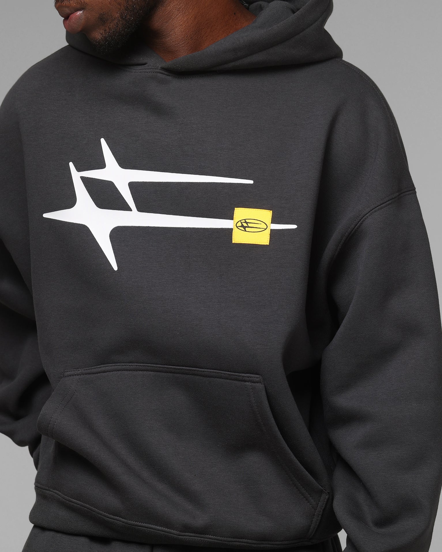 Loiter Hybrid Hoodie Charcoal - Image 6