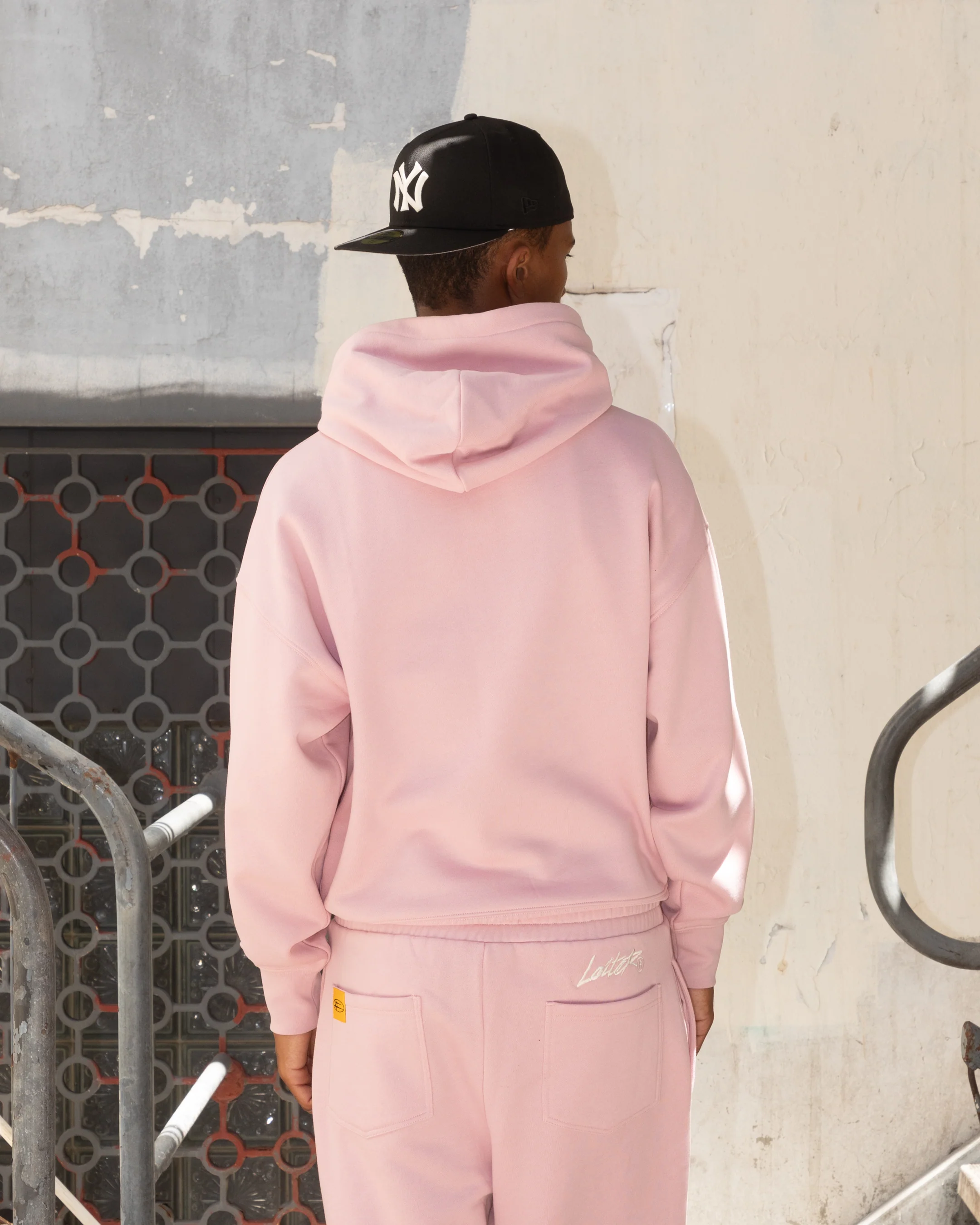 Loiter Hybrid Premium Hoodie Dusty Pink - Image 3