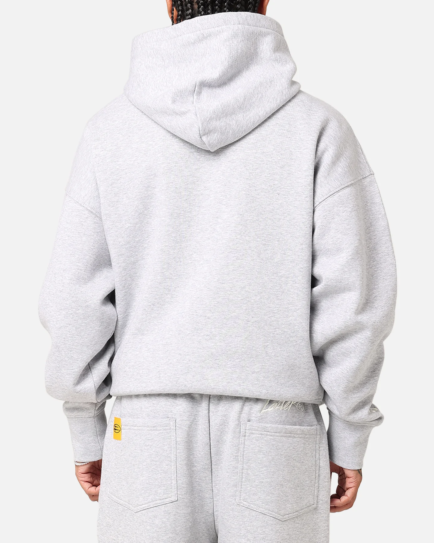 Loiter Hybrid Premium Hoodie Grey Marle - Image 3