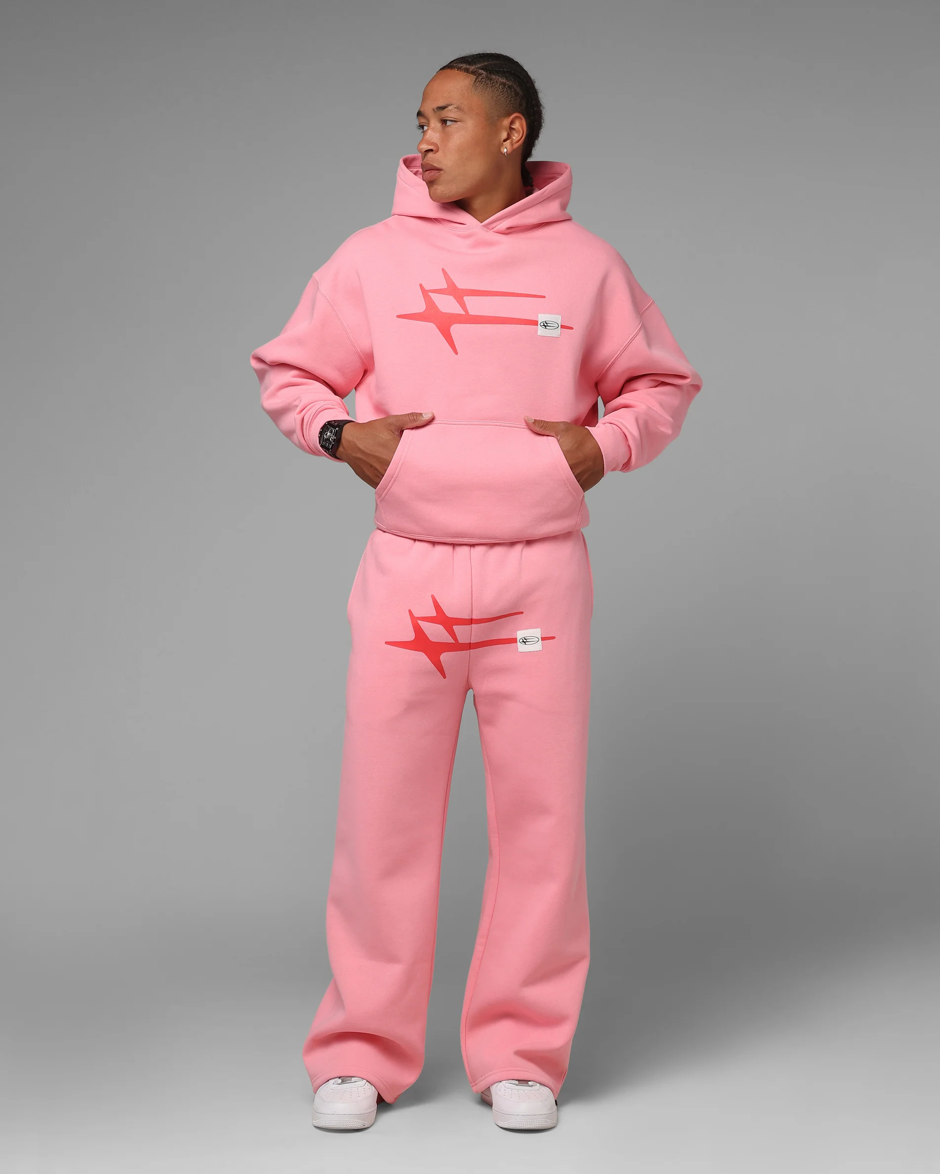 Loiter Hybrid Premium Hoodie Pink - Image 2