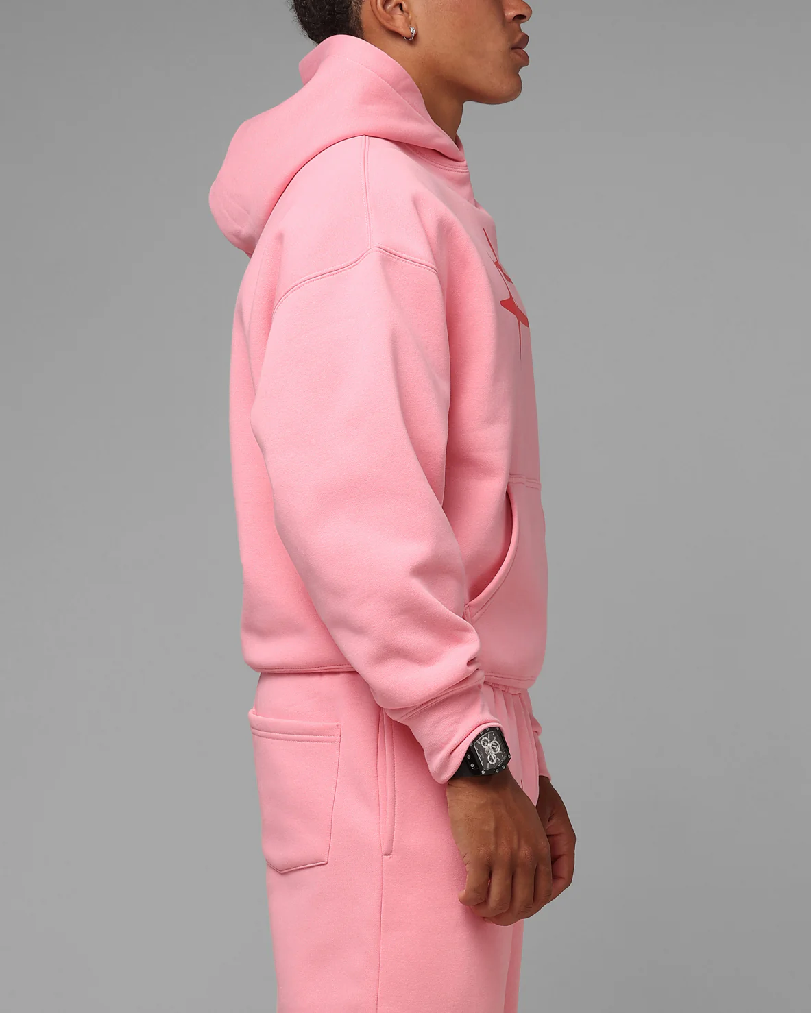Loiter Hybrid Premium Hoodie Pink - Image 4