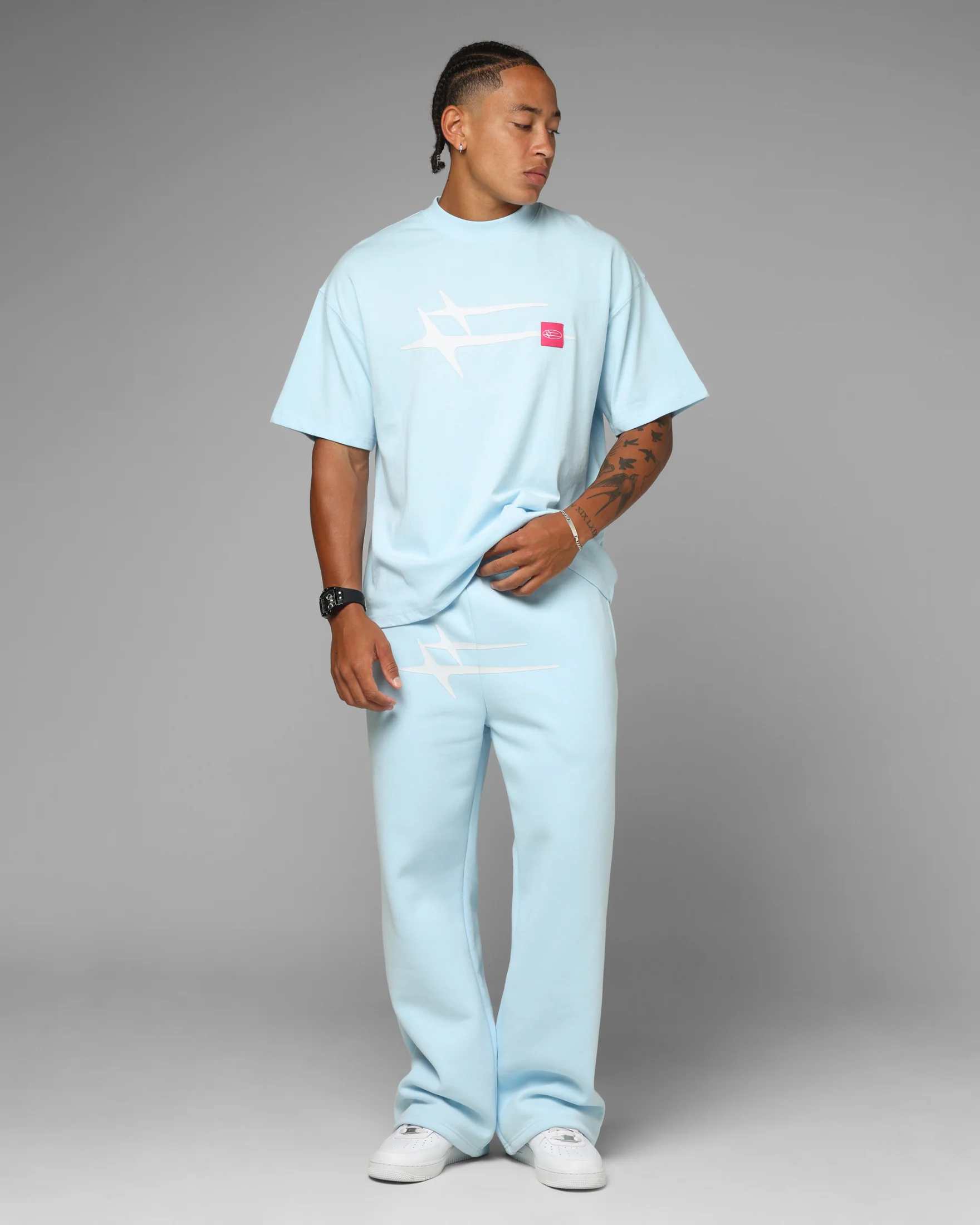 Loiter Hybrid Premium T-Shirt Light Blue - Image 2