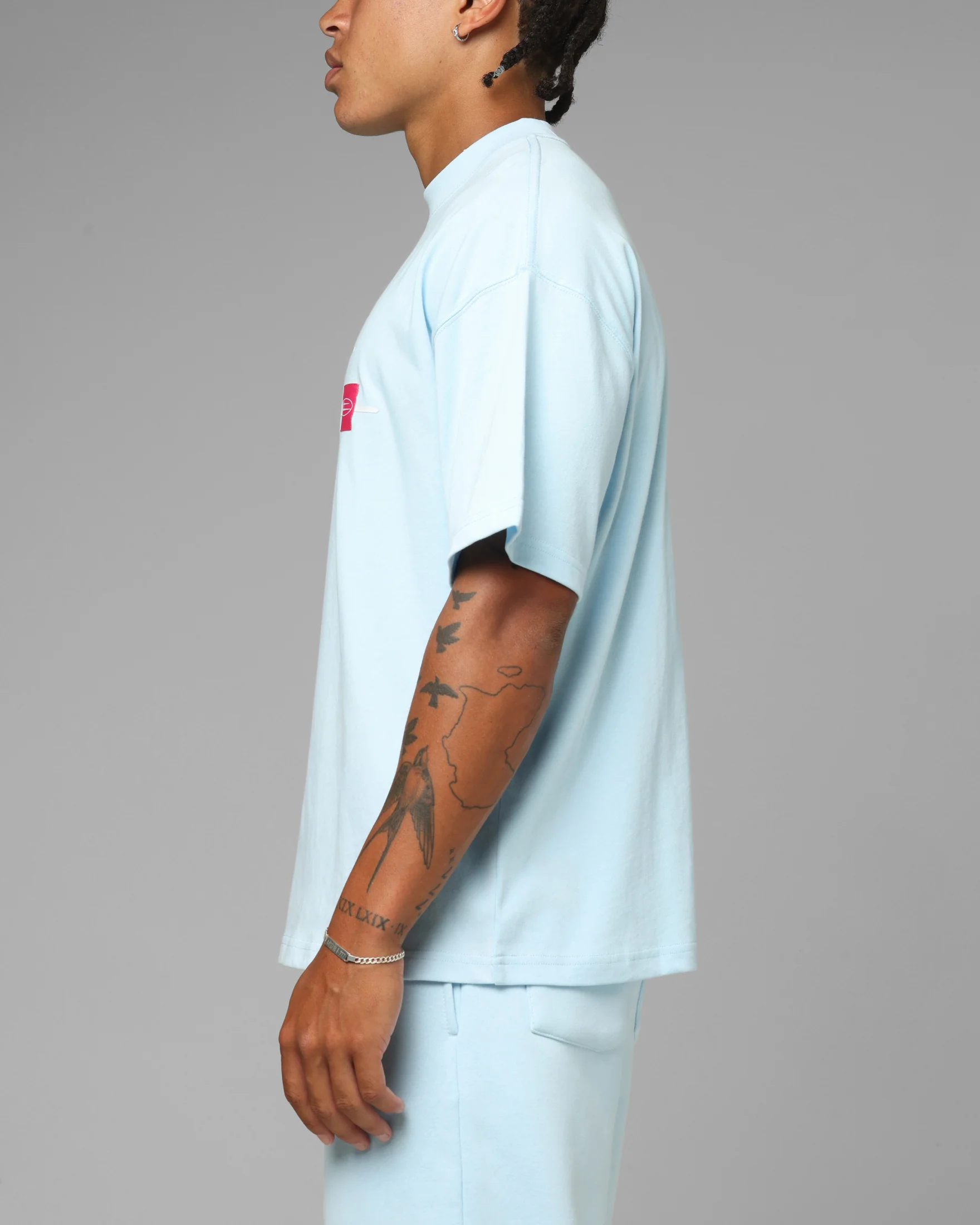 Loiter Hybrid Premium T-Shirt Light Blue - Image 5