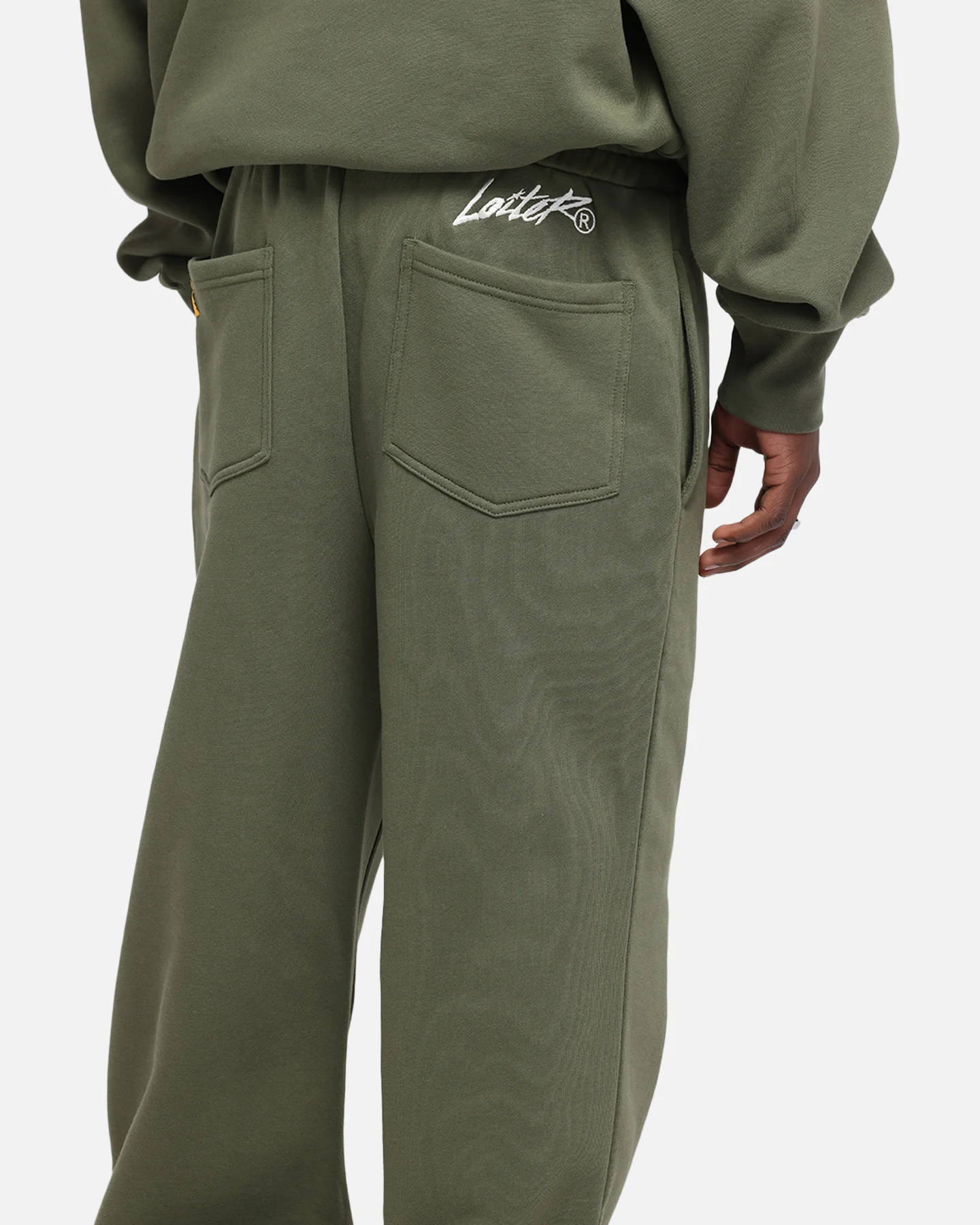 Loiter Hybrid Sweatpants Olive - Image 3