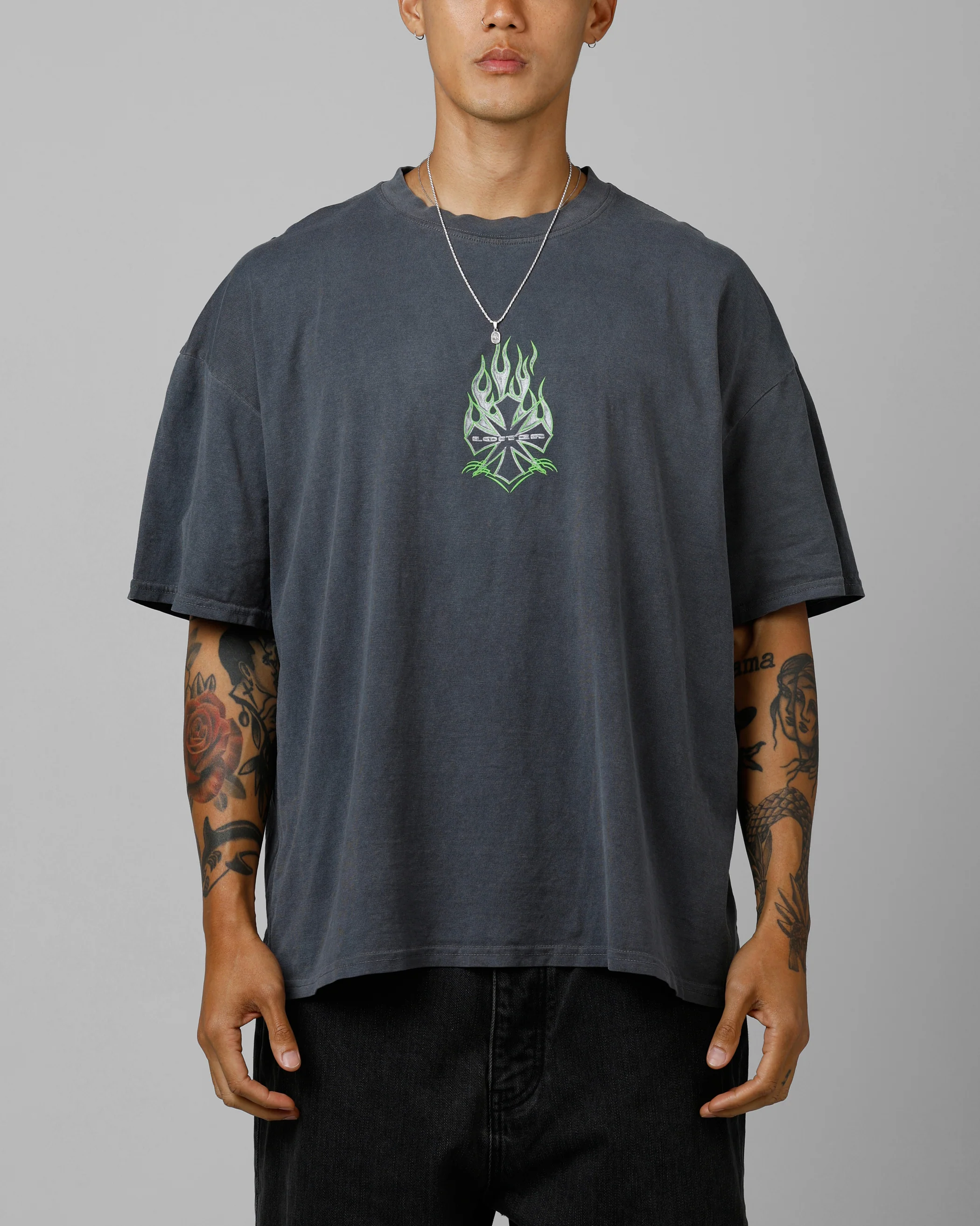 Loiter Iron Wrath T-Shirt Washed Charcoal - Image 2