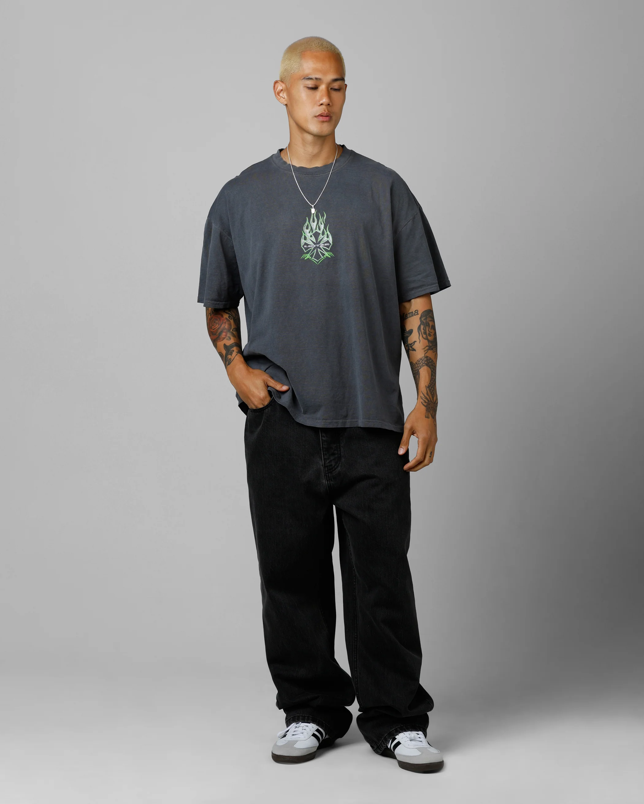 Loiter Iron Wrath T-Shirt Washed Charcoal - Image 3