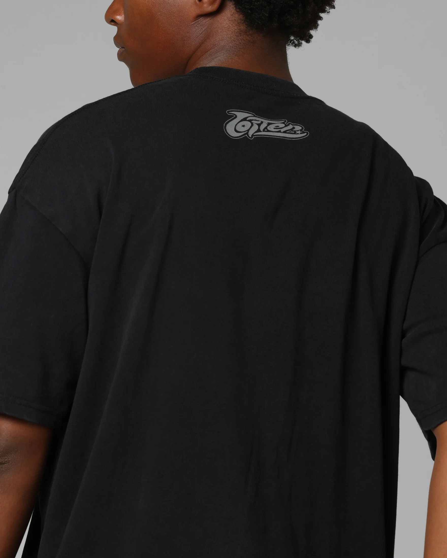 Loiter Jet Stream T-Shirt Black Acidwash - Image 7