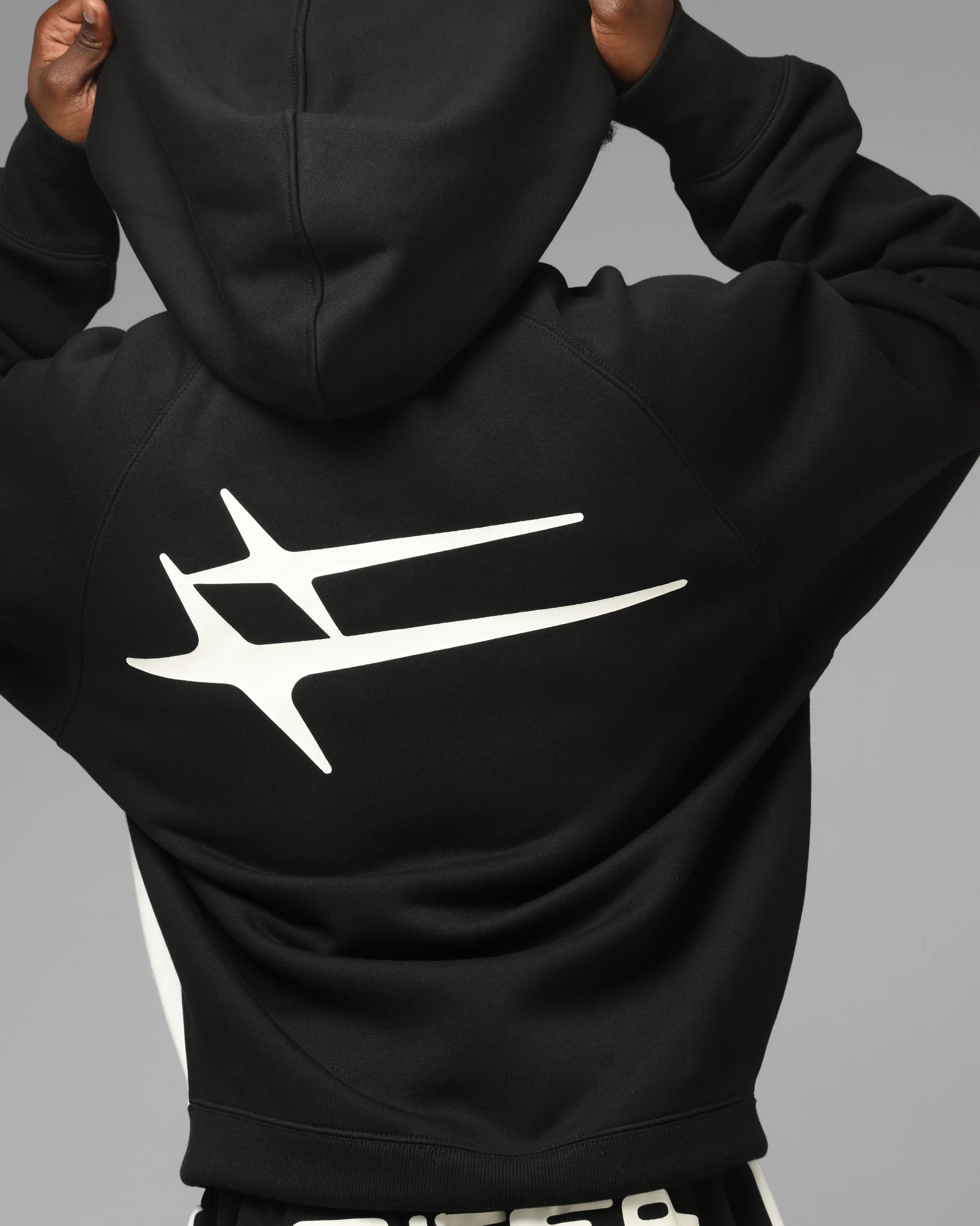 Loiter Jet Stream Zip Hoodie Black/White - Image 7