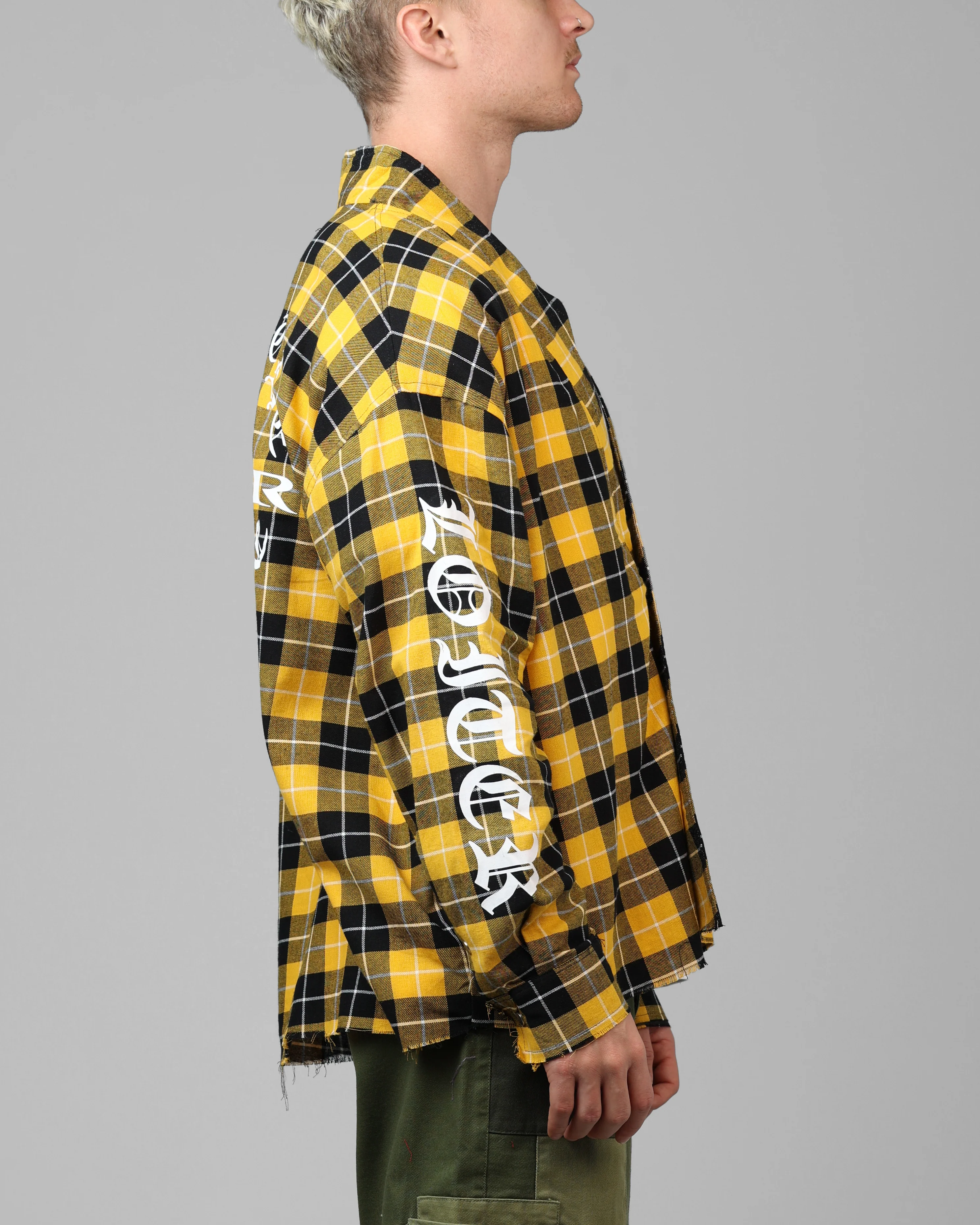 Loiter Kimono Flannel Yellow/Black - Image 4