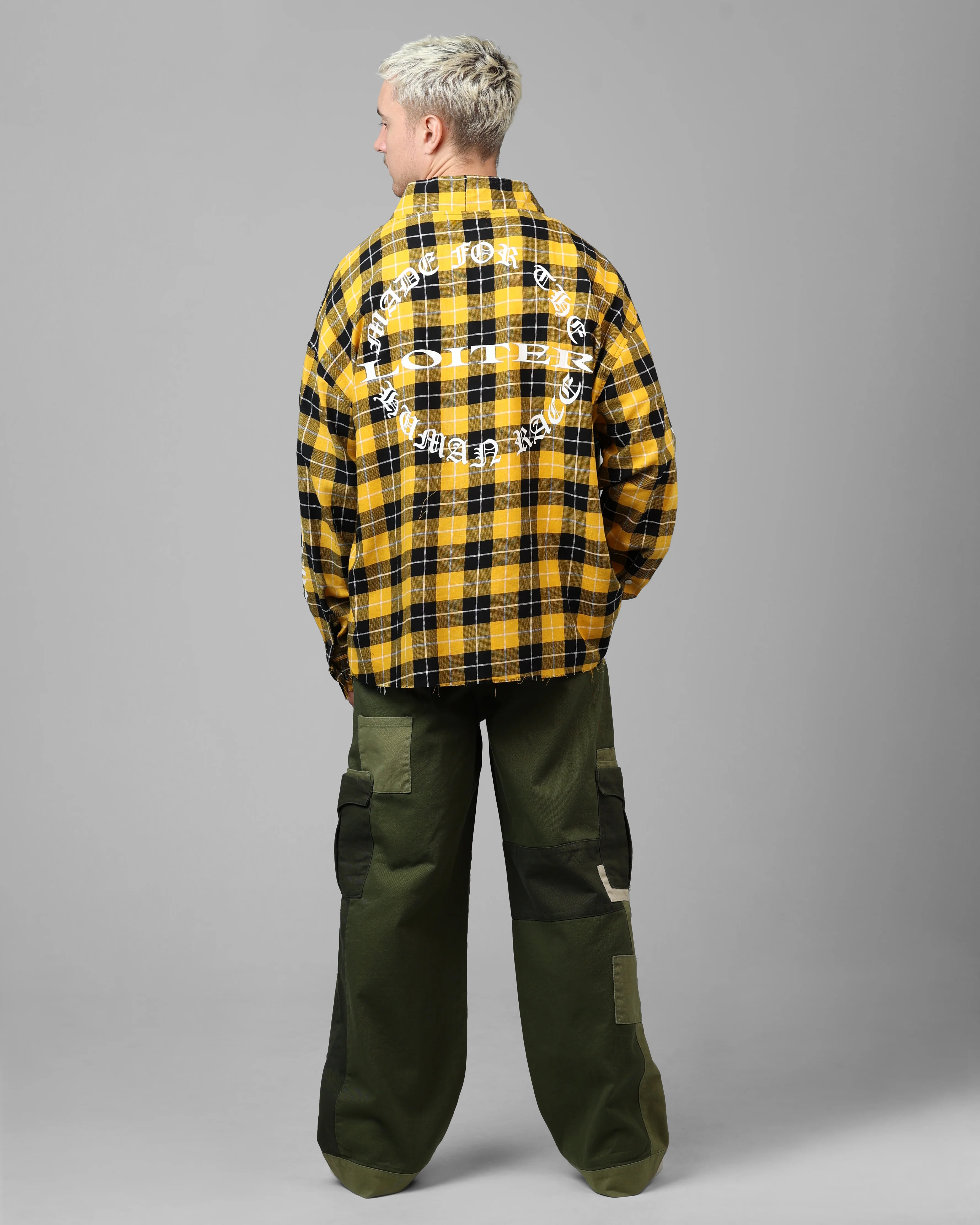 Loiter Kimono Flannel Yellow/Black - Image 6