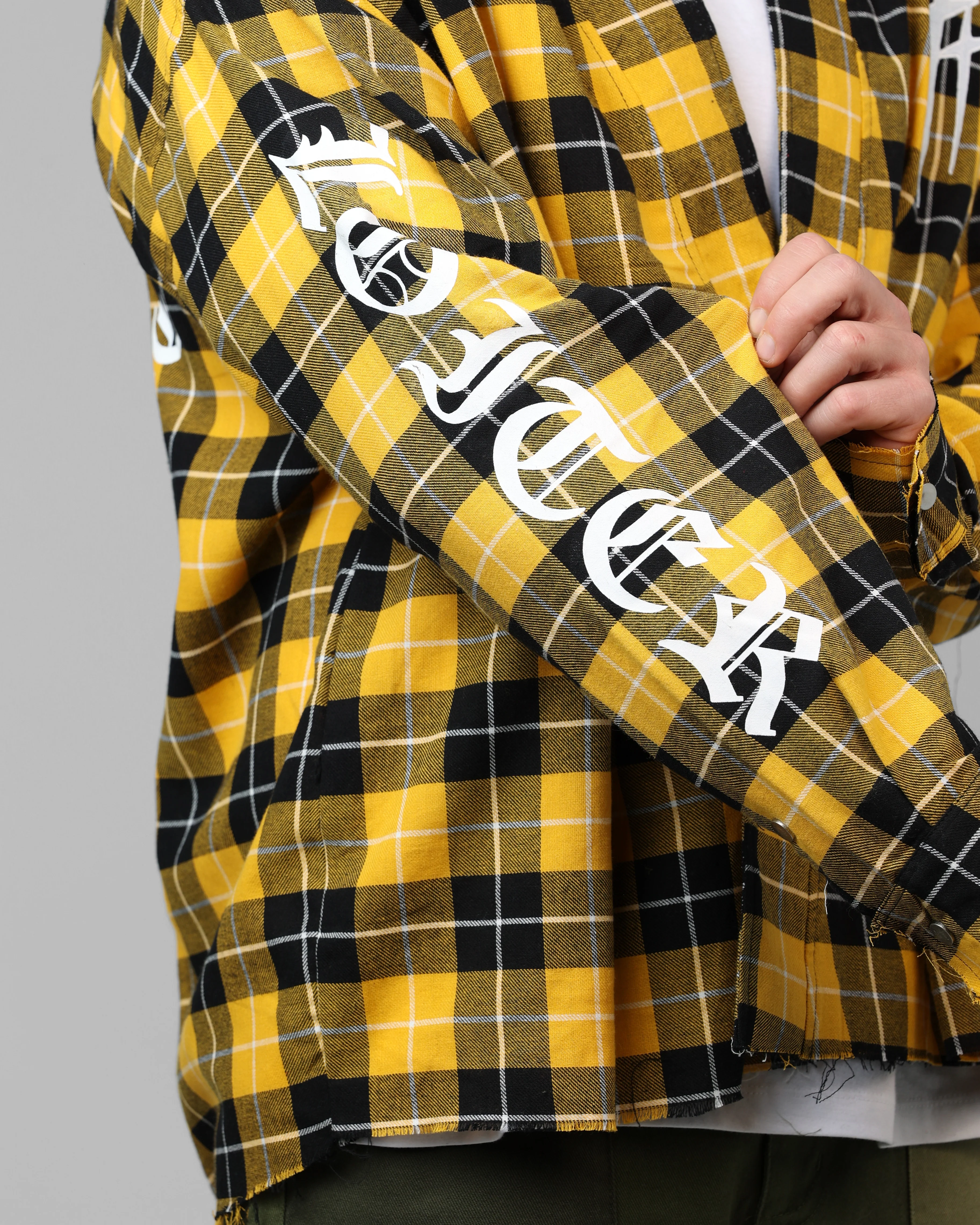 Loiter Kimono Flannel Yellow/Black - Image 7