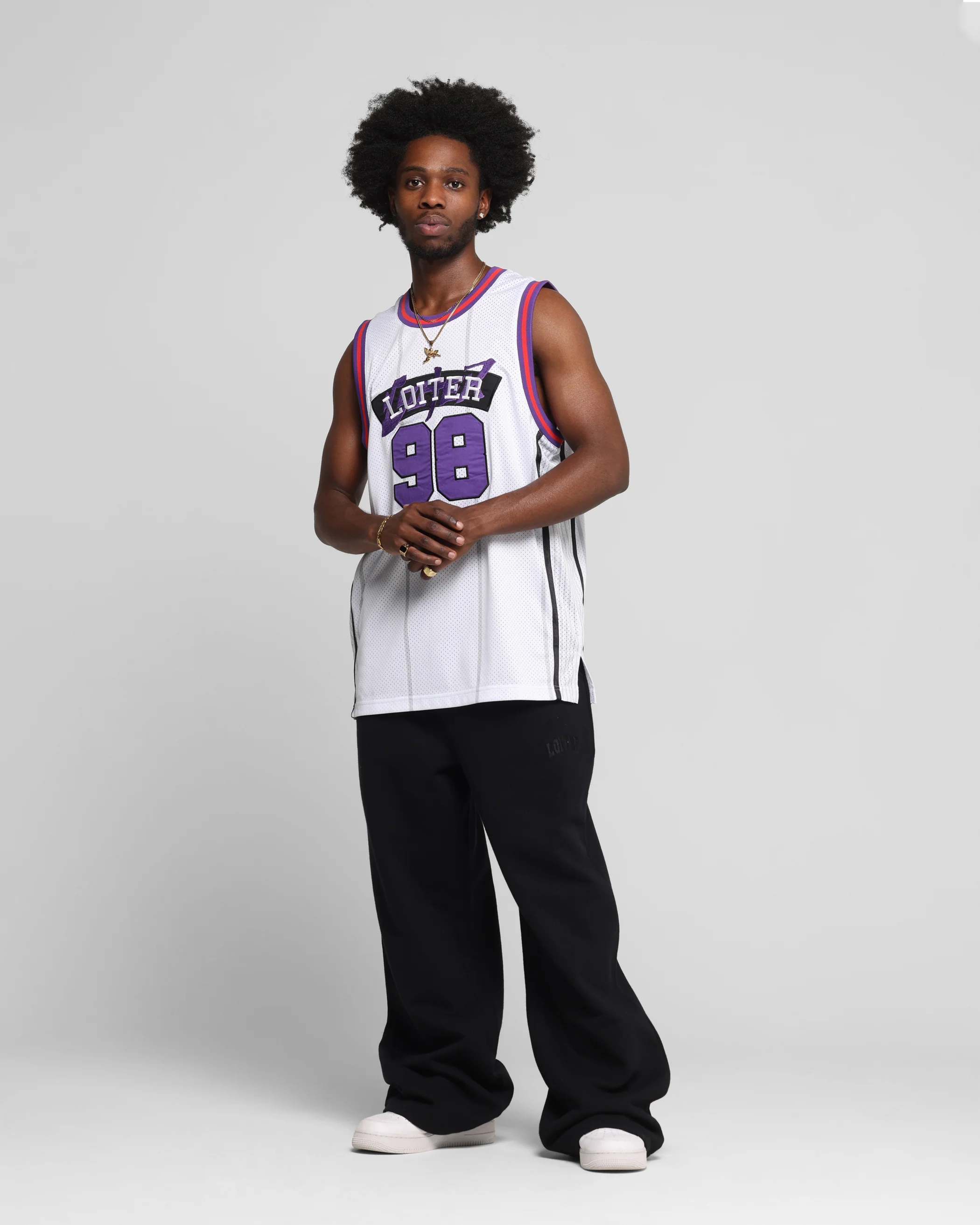 Loiter Midway Jersey White/Purple - Image 3