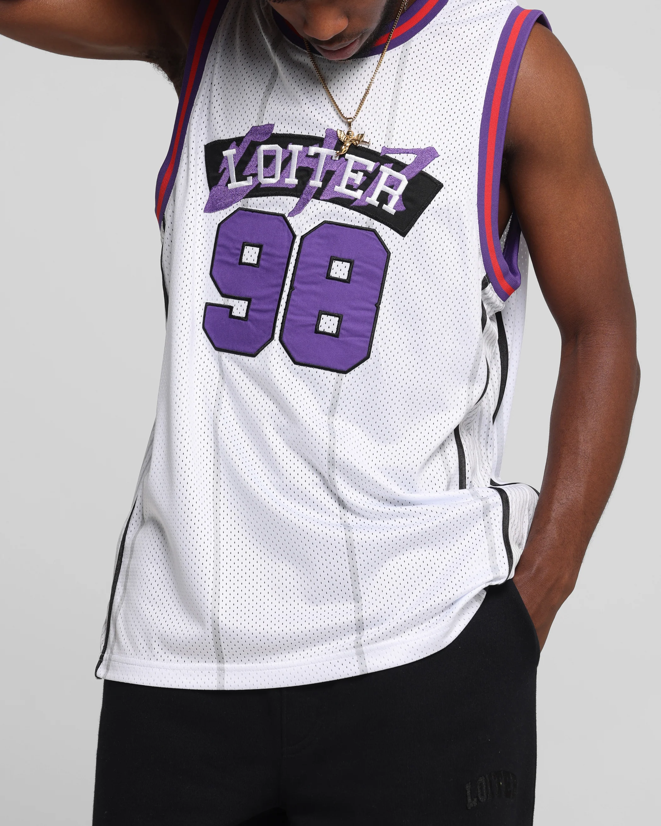 Loiter Midway Jersey White/Purple - Image 7