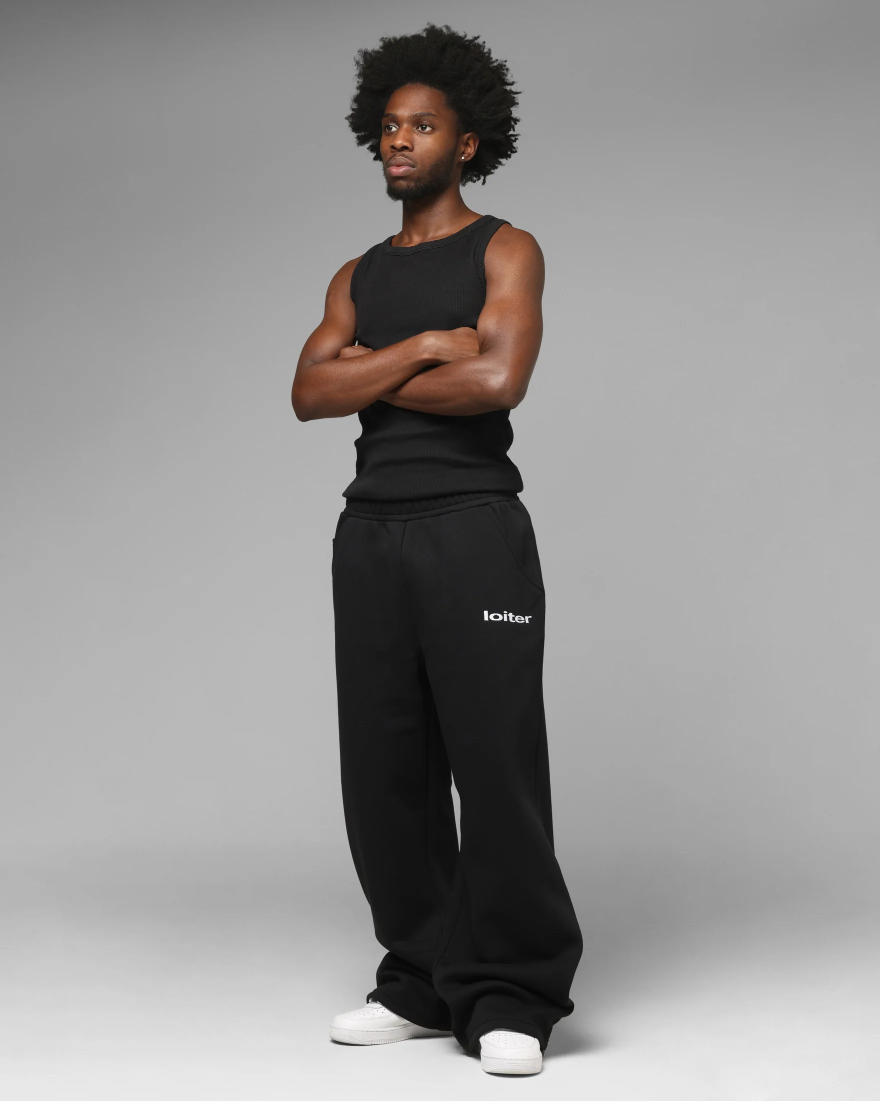 Loiter Premium Hybrid Sweatpants Black/Camo - Image 2