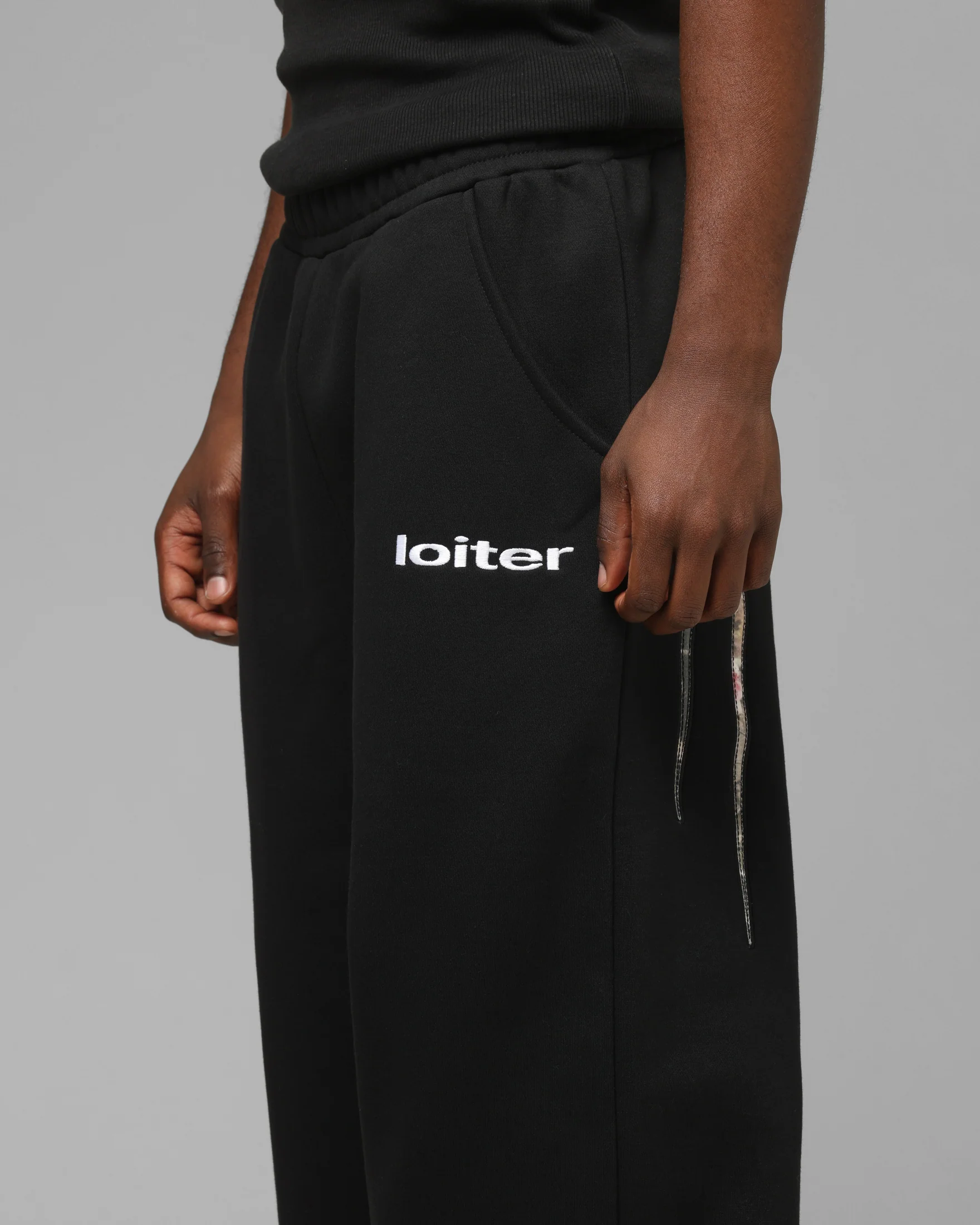 Loiter Premium Hybrid Sweatpants Black/Camo - Image 4