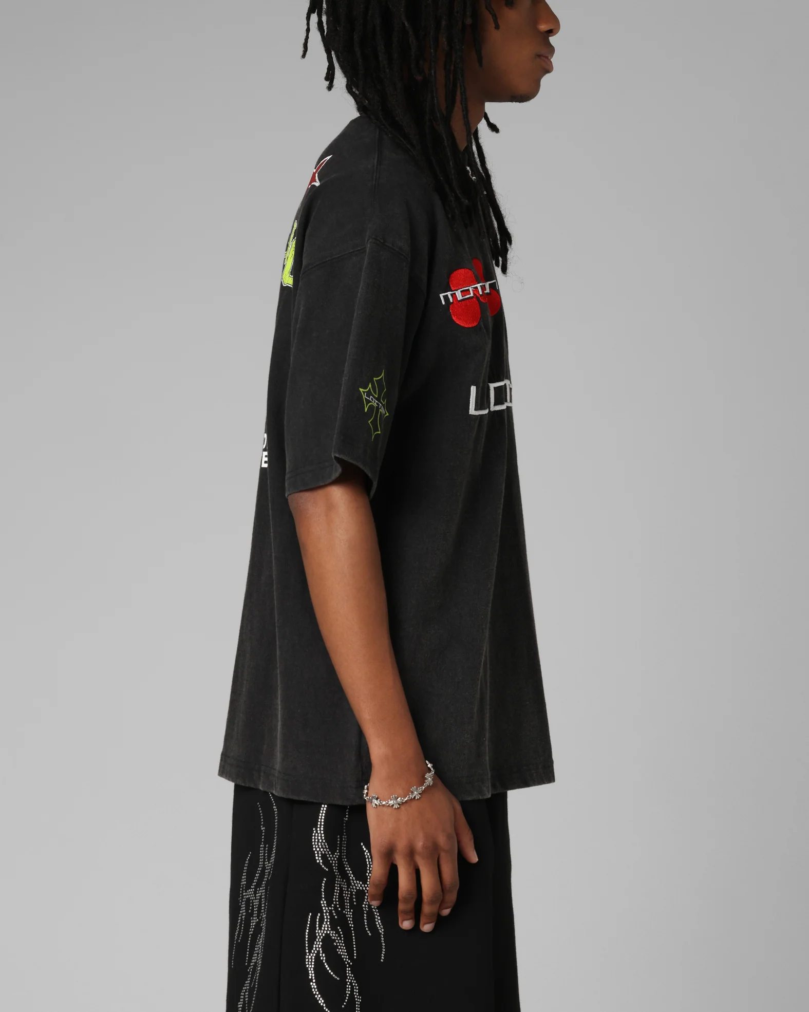 Loiter Racing Premium T-Shirt Charcoal - Image 5