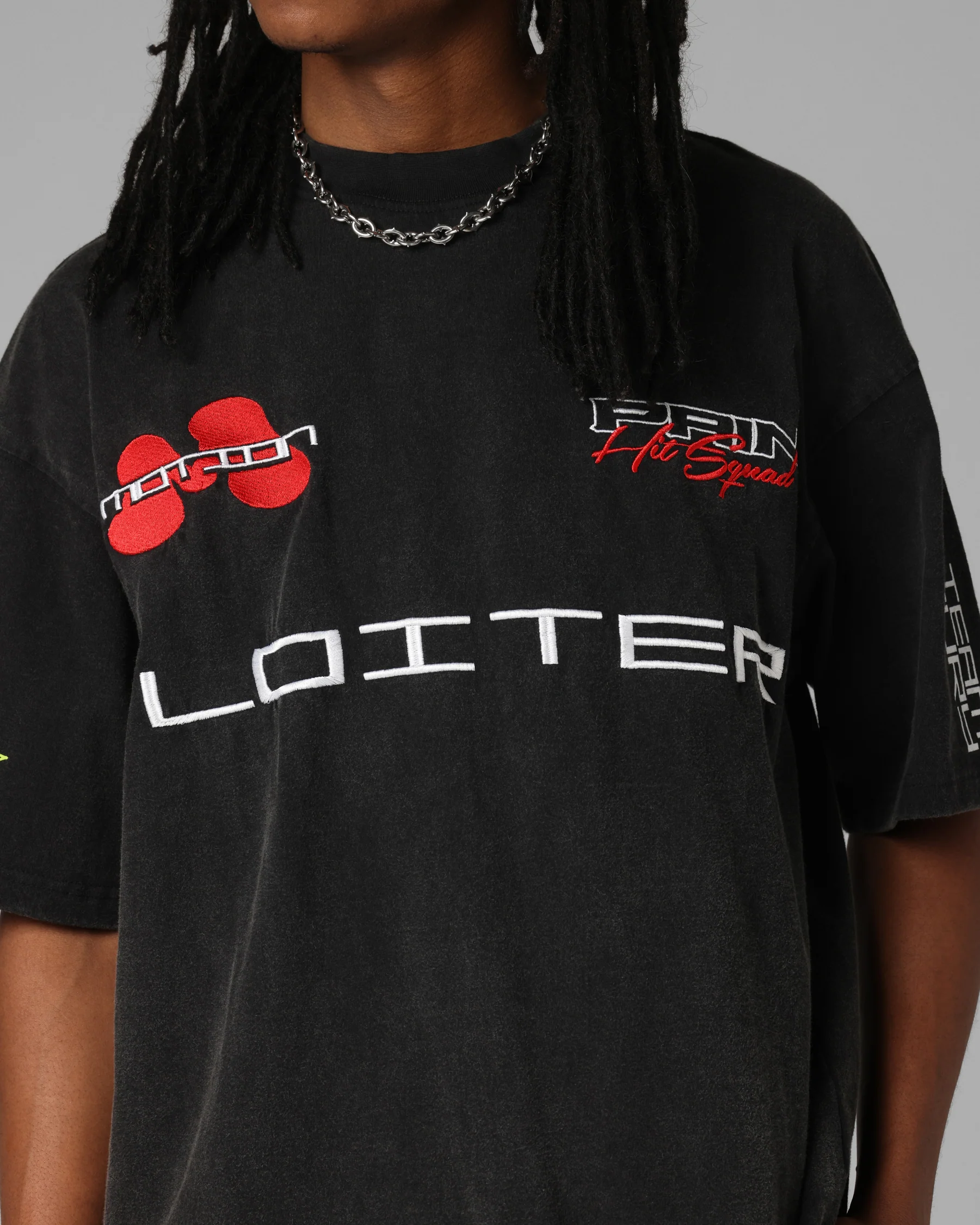Loiter Racing Premium T-Shirt Charcoal - Image 7