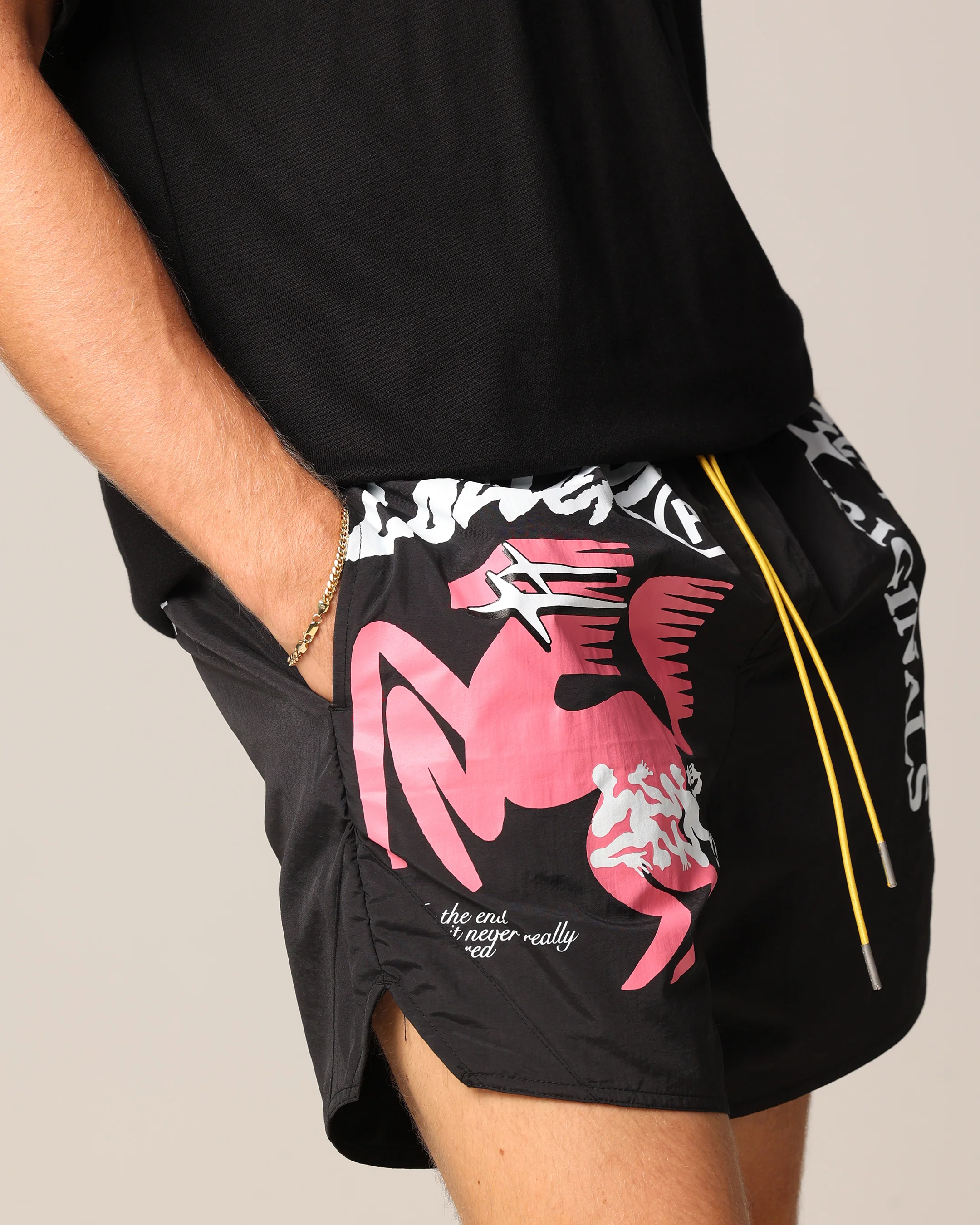 Loiter Rodeo Walk Shorts Black - Image 3