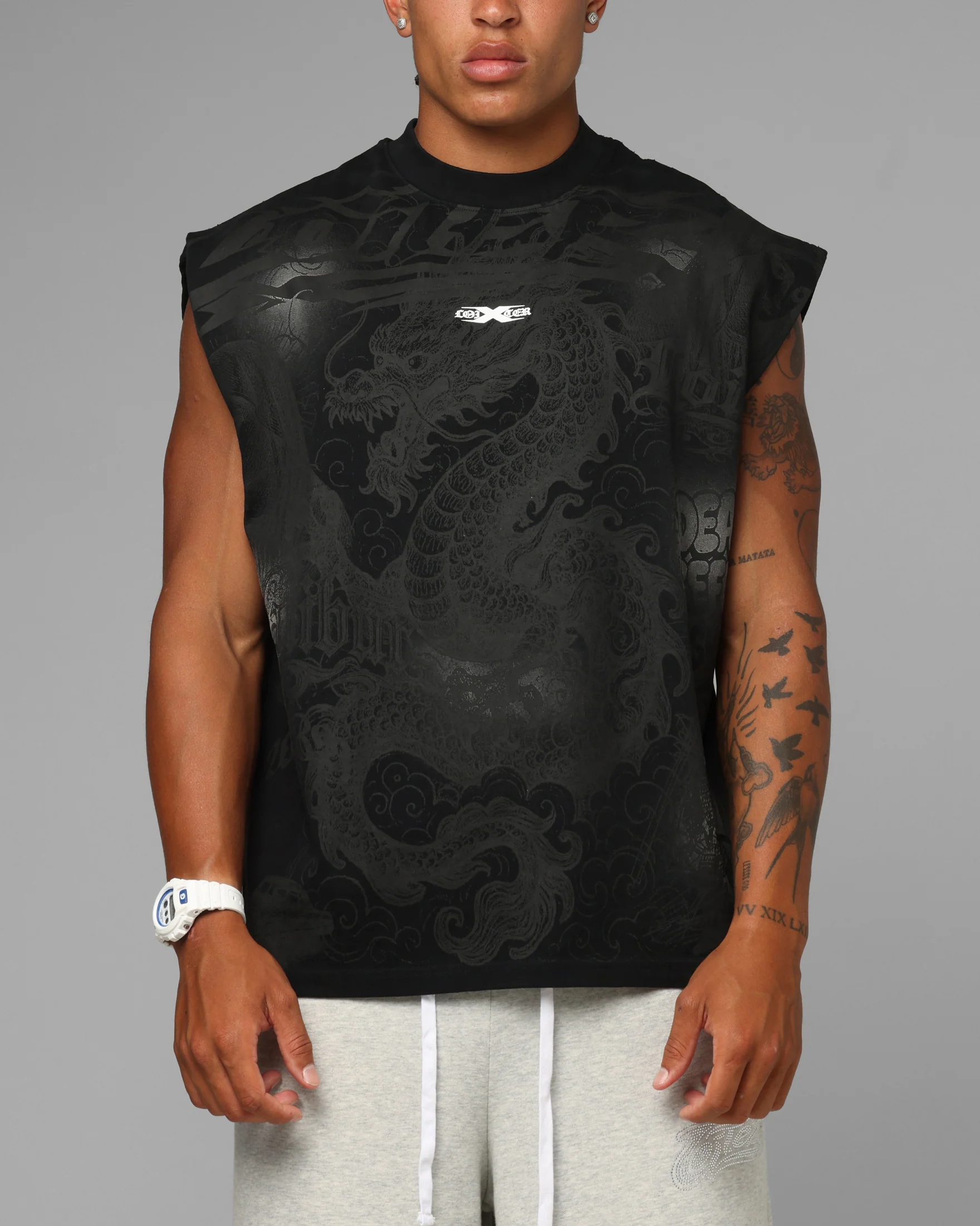 Loiter Sketch Book Muscle T-Shirt Black