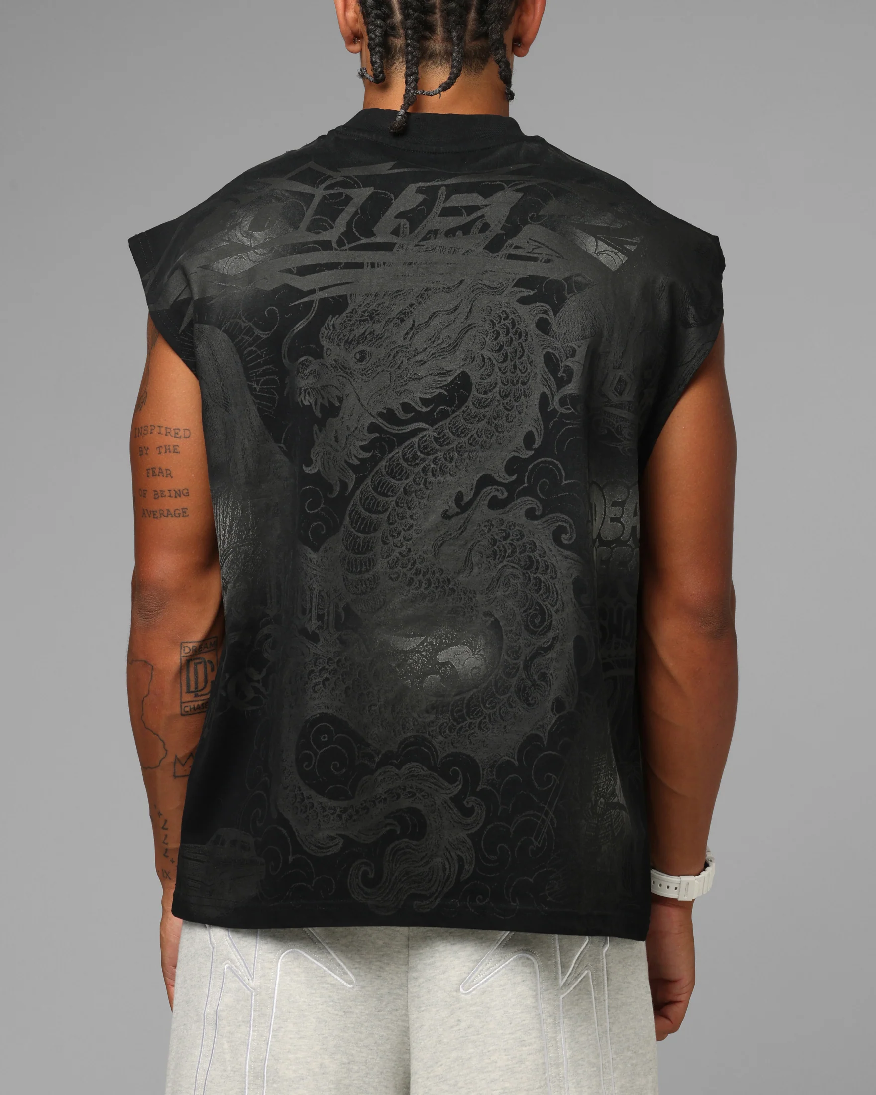 Loiter Sketch Book Muscle T-Shirt Black - Image 2