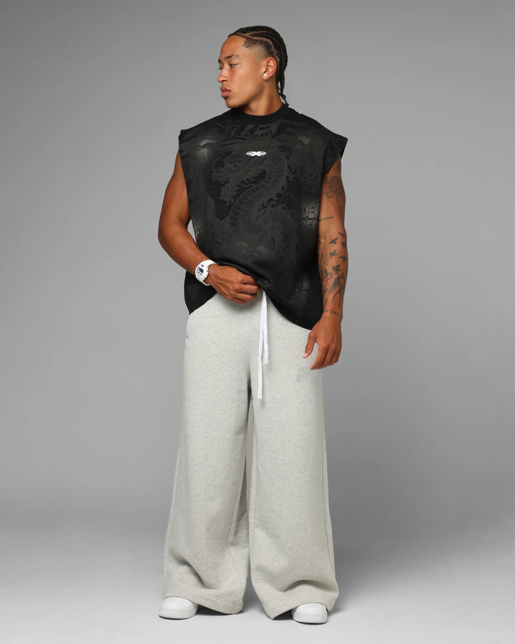 Loiter Sketch Book Muscle T-Shirt Black - Image 3