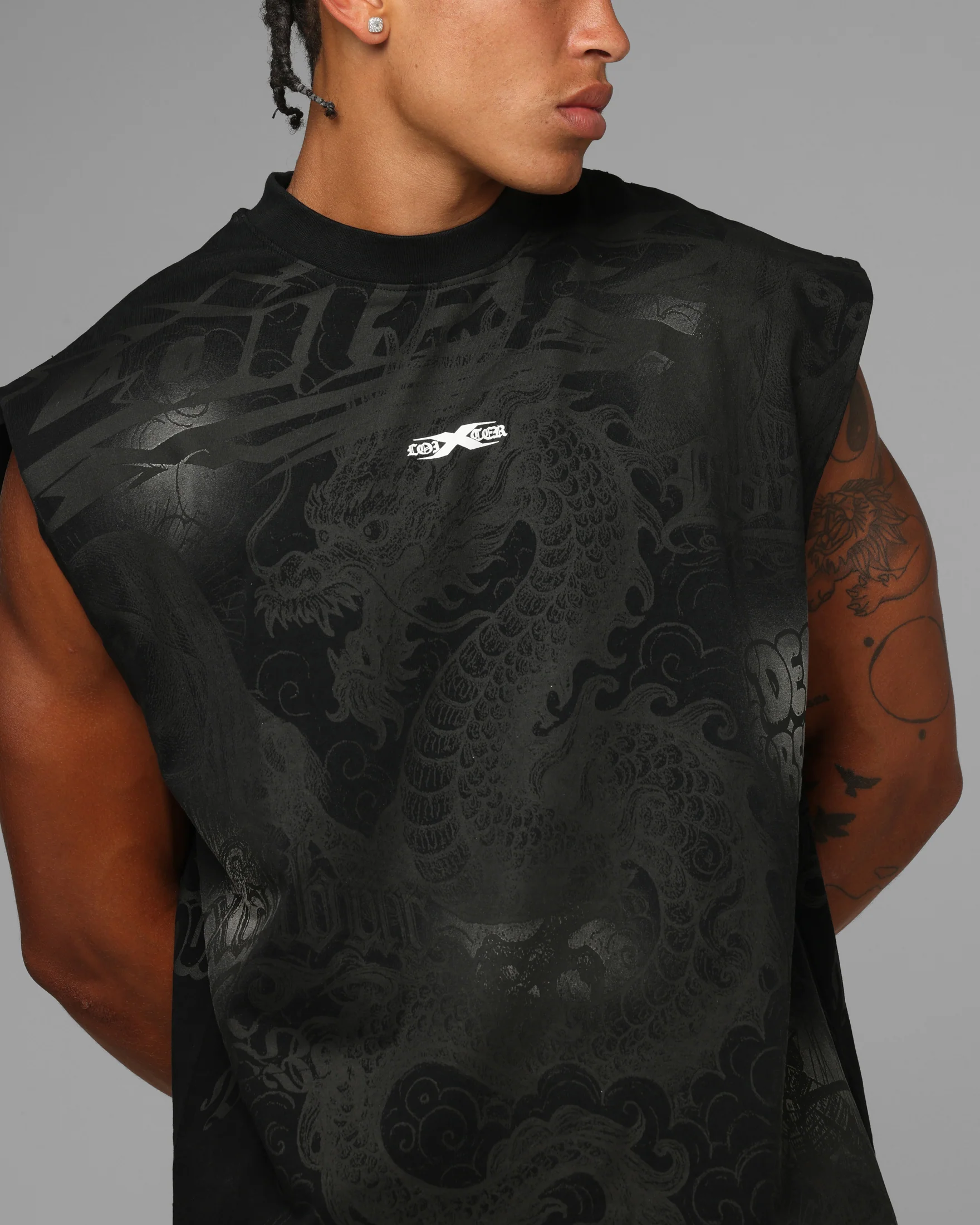 Loiter Sketch Book Muscle T-Shirt Black - Image 7