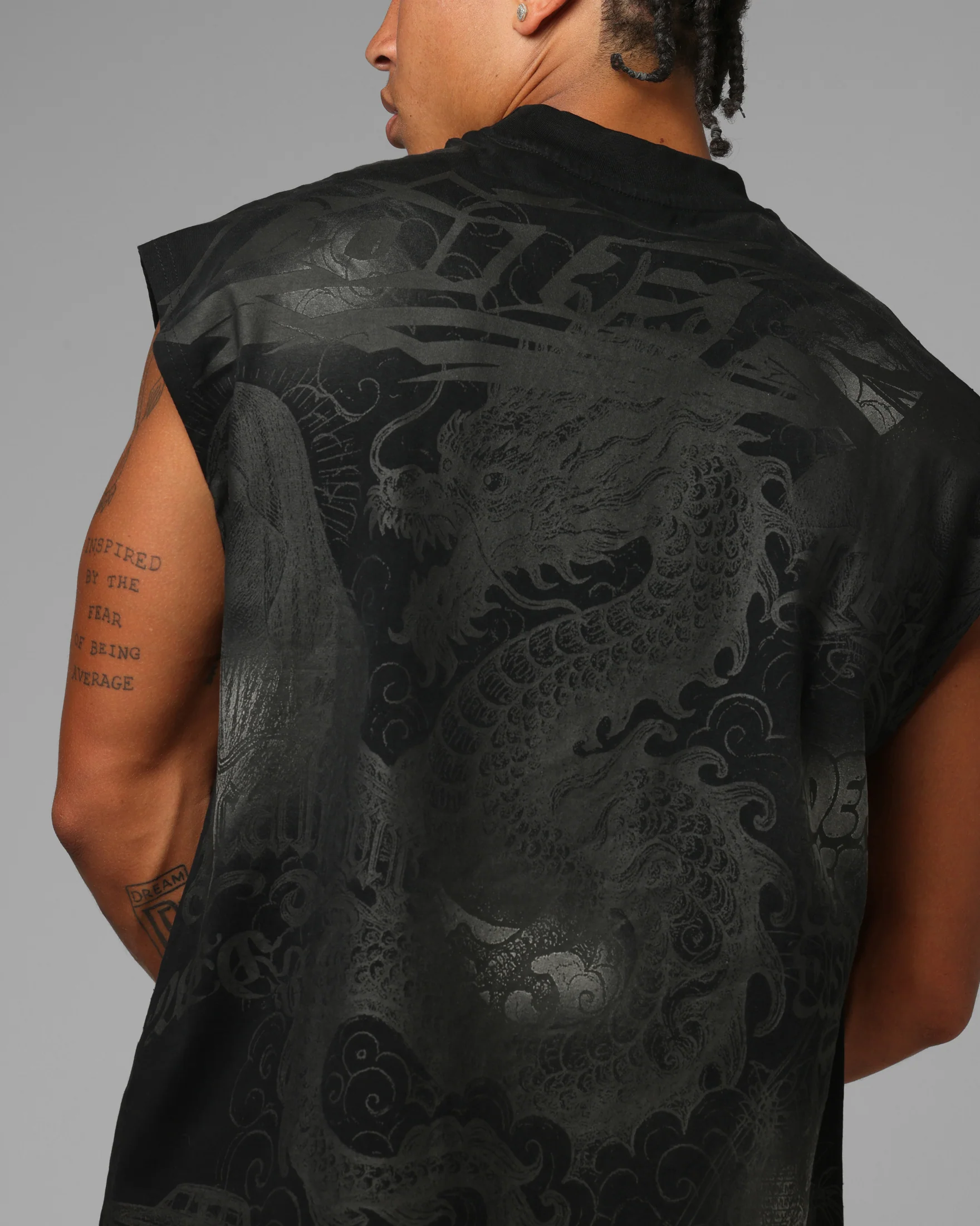 Loiter Sketch Book Muscle T-Shirt Black - Image 8