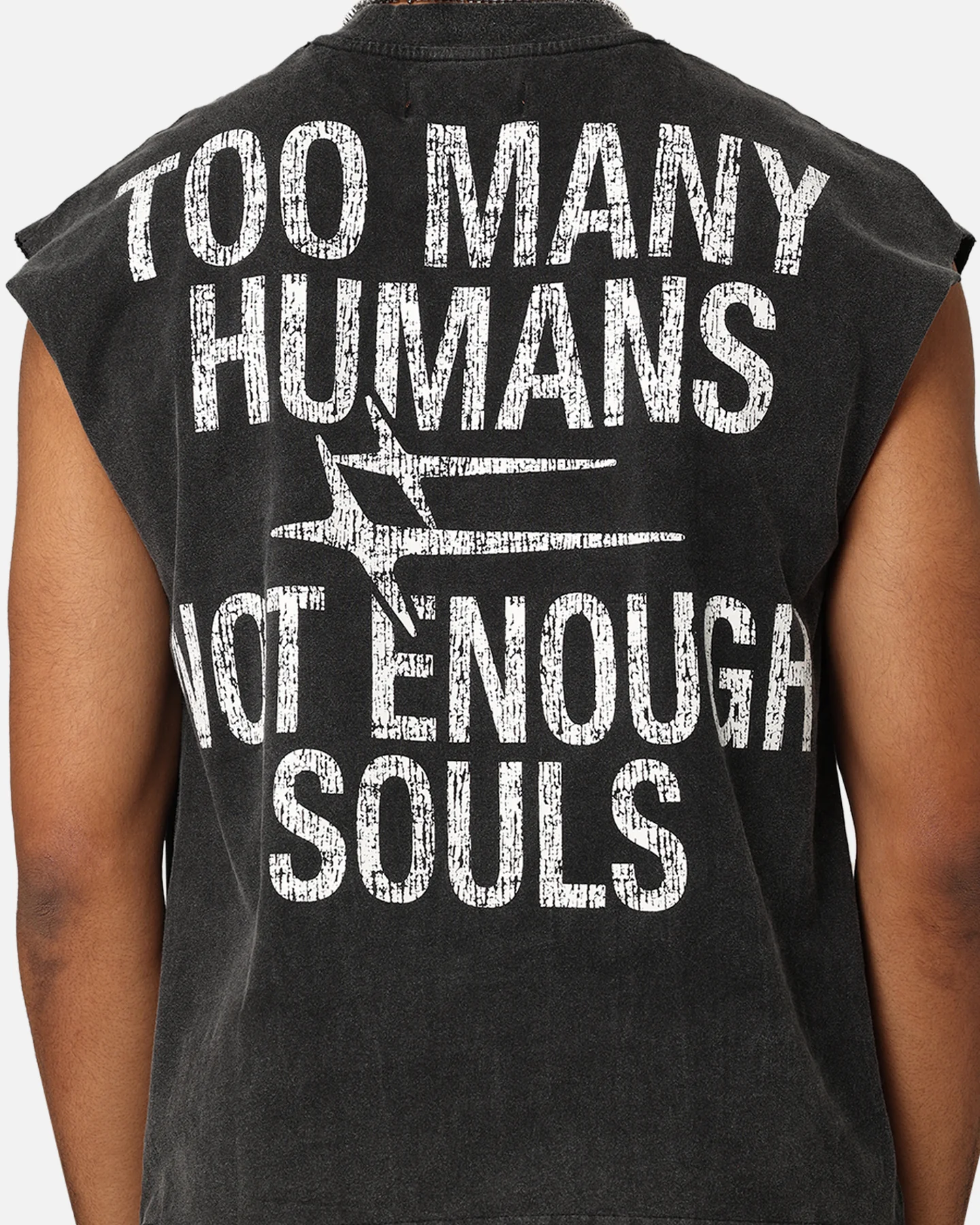 Loiter Soulless Oversized Muscle T-Shirt Vintage Black - Image 5