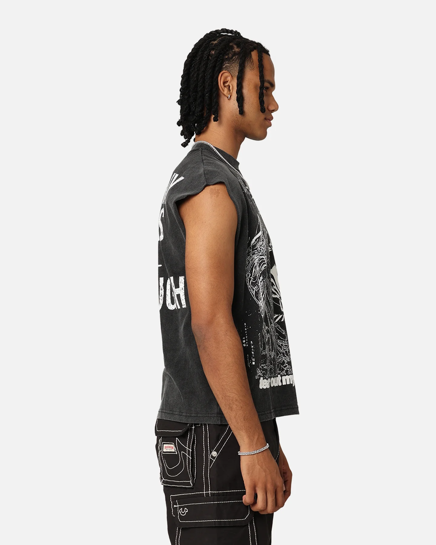 Loiter Soulless Oversized Muscle T-Shirt Vintage Black - Image 6