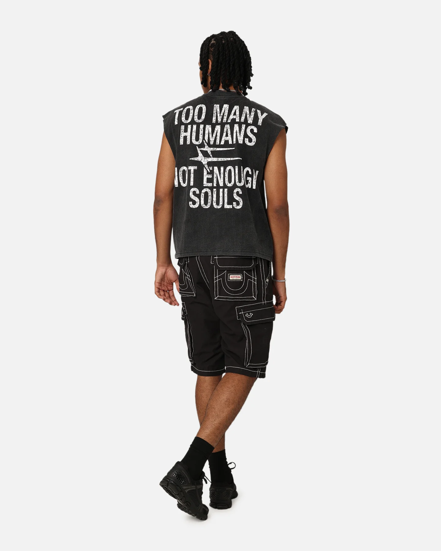 Loiter Soulless Oversized Muscle T-Shirt Vintage Black - Image 8