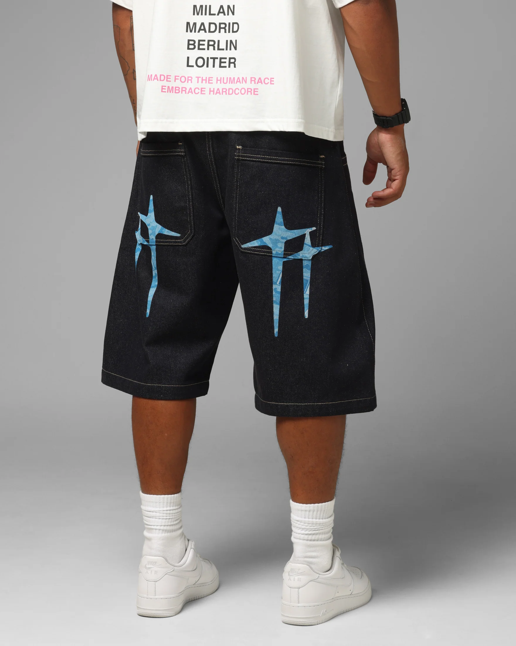 Loiter Star Born Camo Jorts Indigo