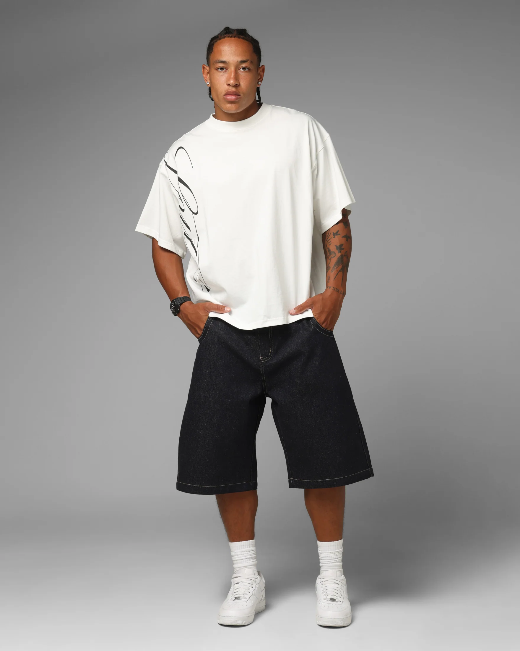 Loiter Star Born Camo Jorts Indigo - Image 2